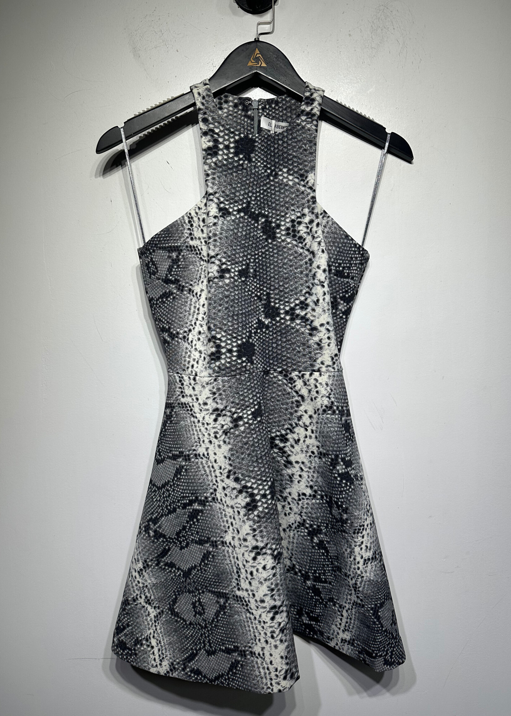 NWT Elizabeth James Grey Snake Print Tank Dress XS