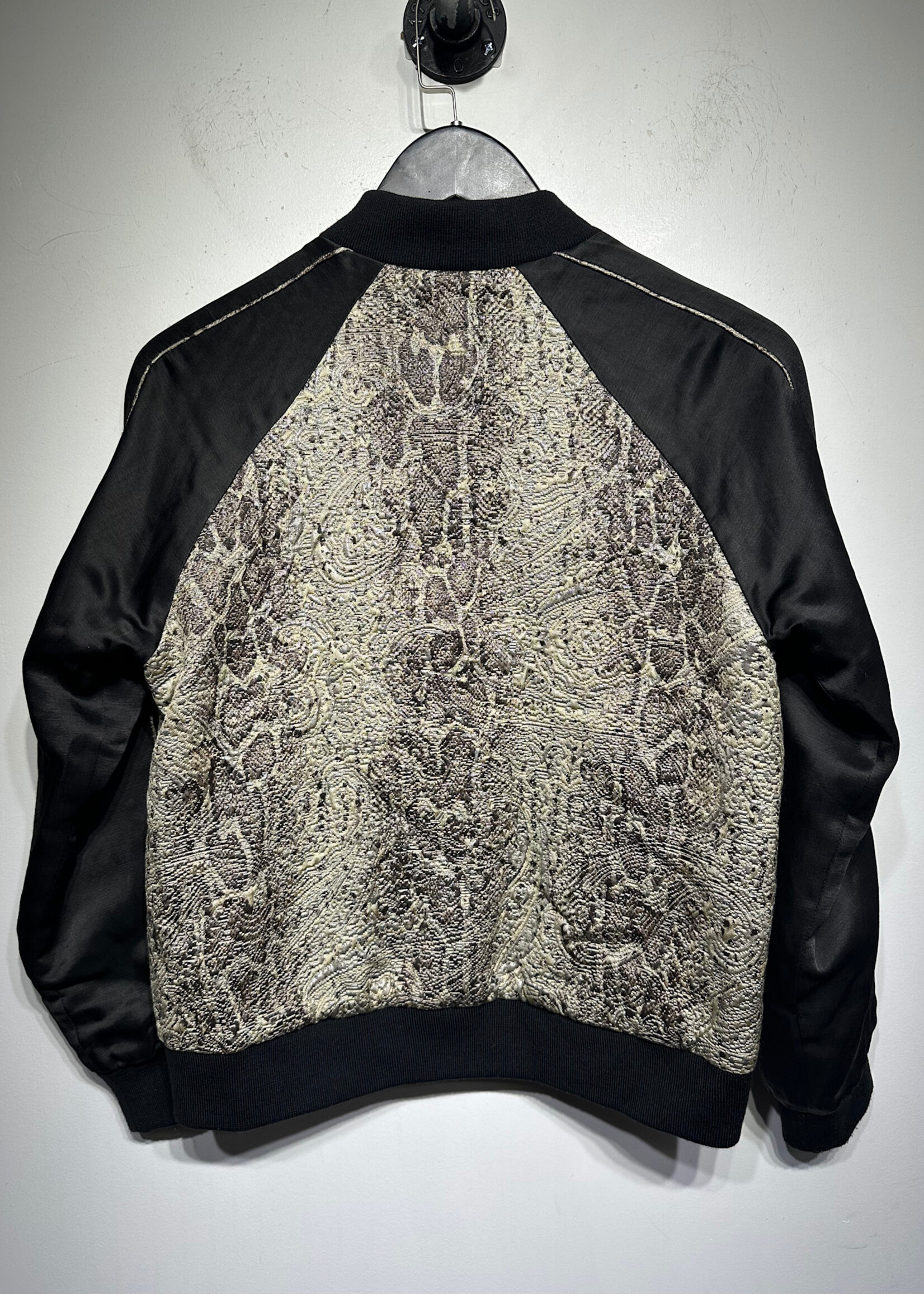 Zadig & Voltaire Gold Black Satin Jacket Fem XS