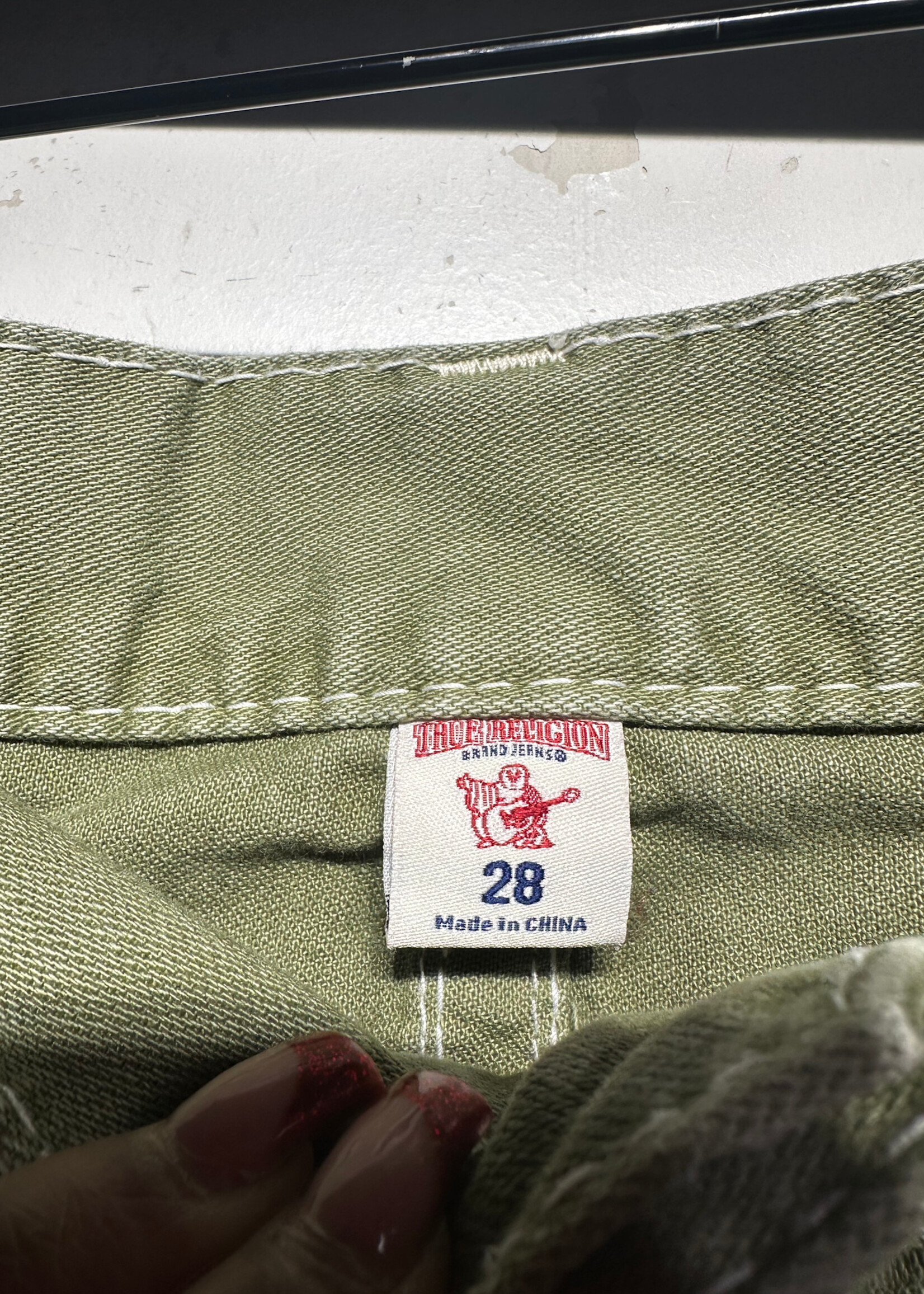 True Religion Green Straight Jeans 28
