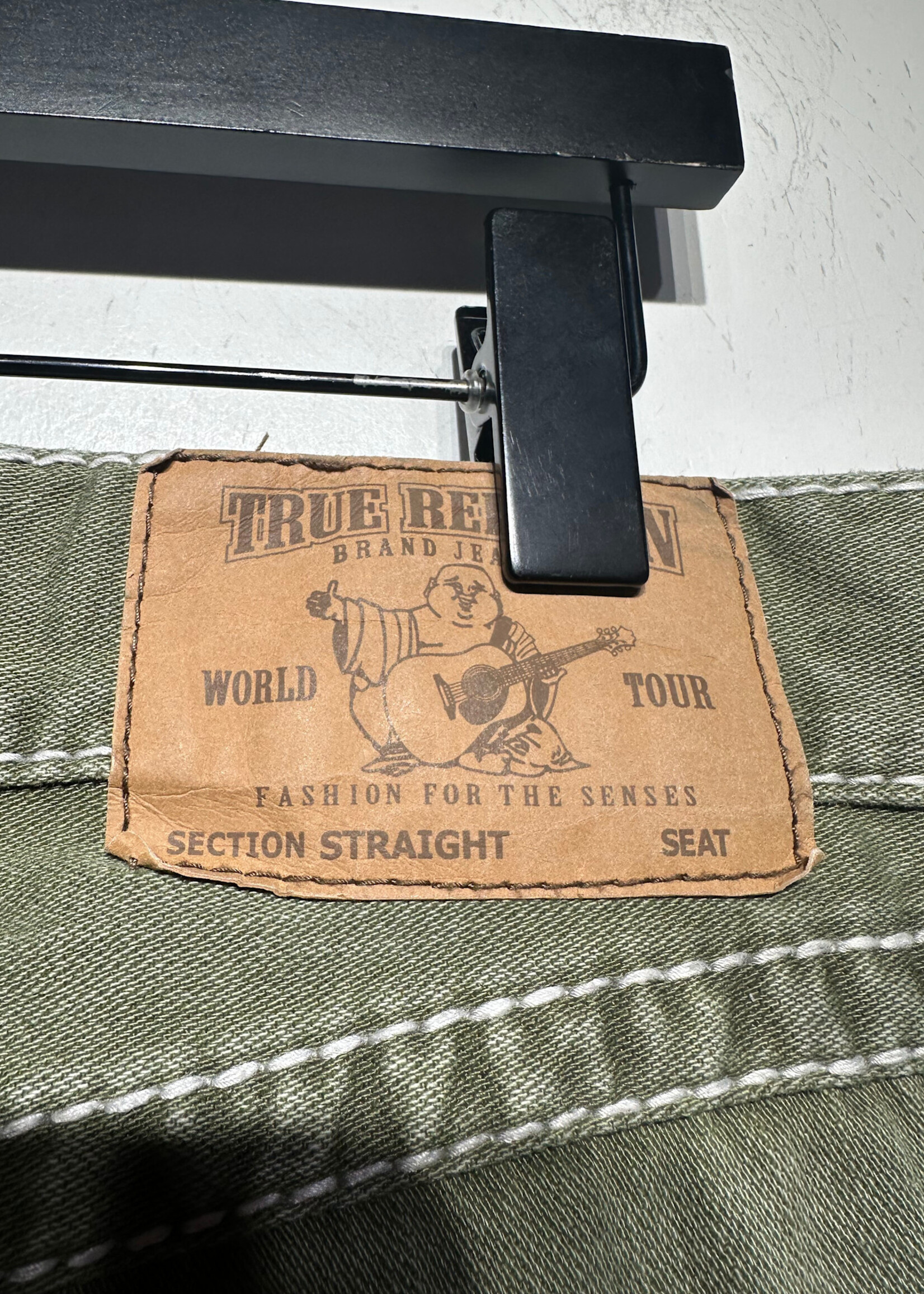 True Religion Green Straight Jeans 28