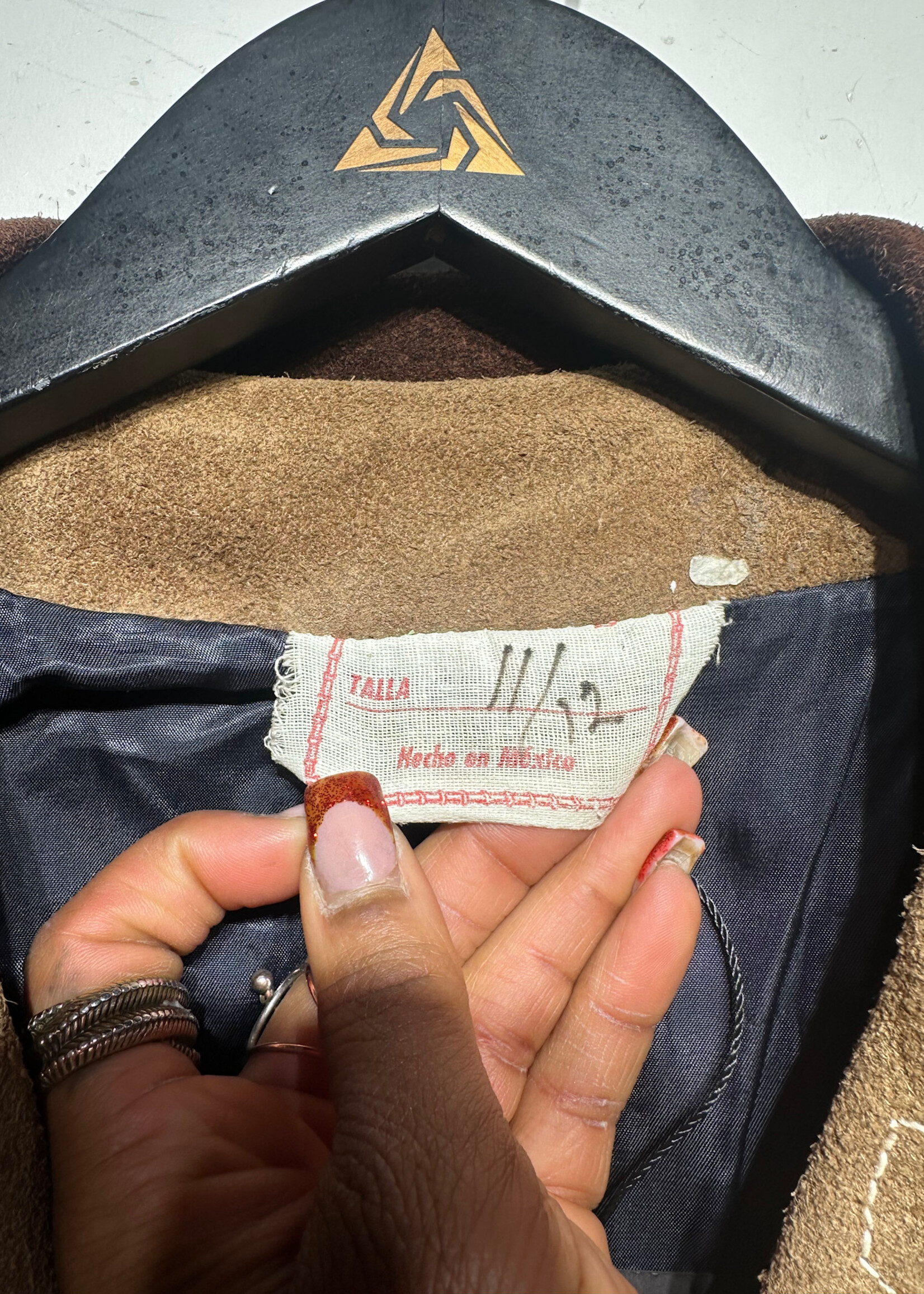 70s No Label Brown Suede Jacket AS IS XS