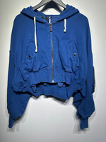 FP Blue Cropped Oversized Jacket M/L