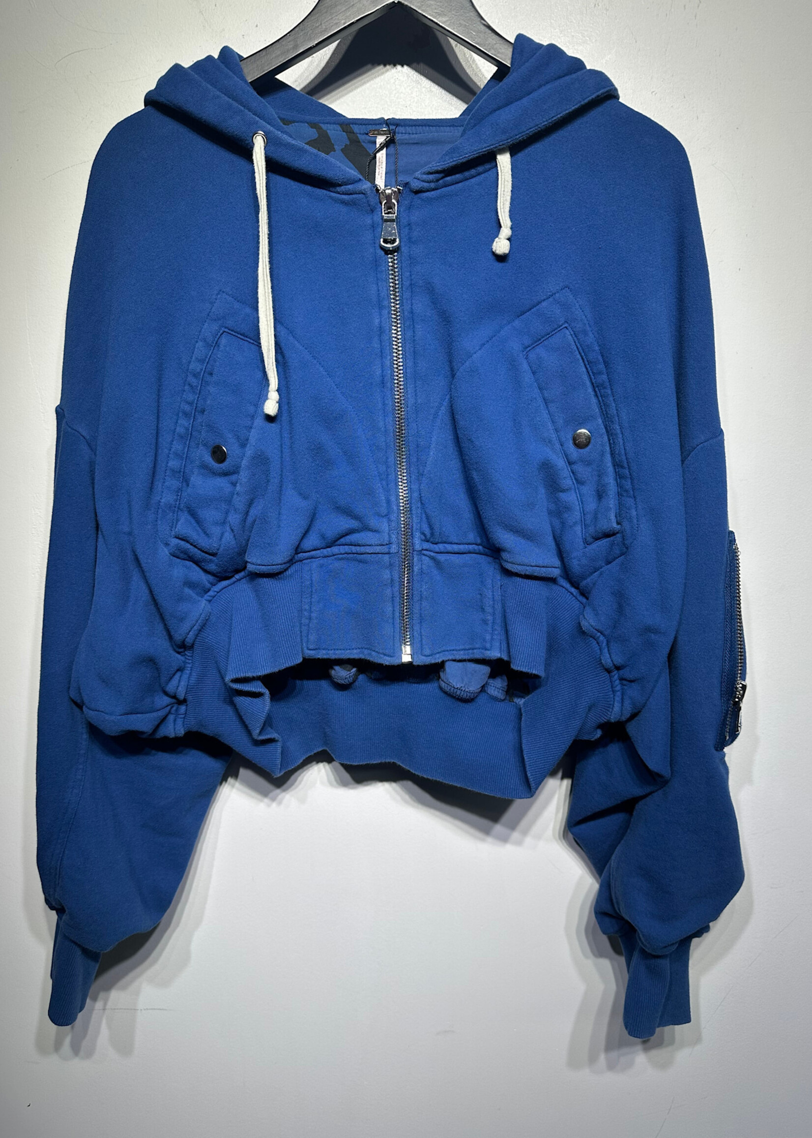 FP Blue Cropped Oversized Jacket M/L