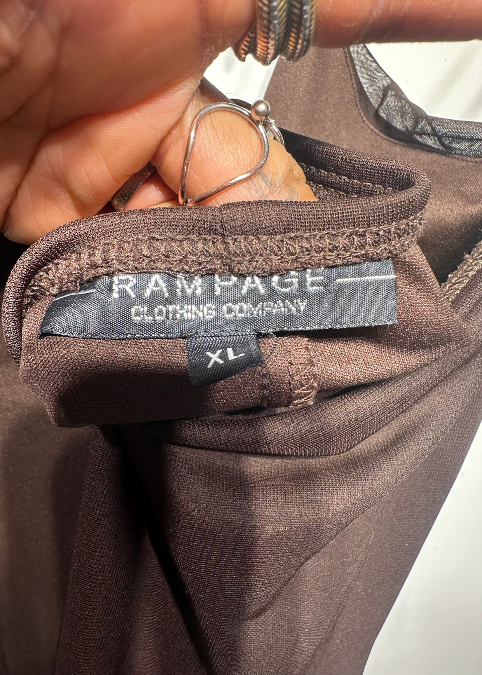 Rampage Vintage Brown Halter Dress Fits L