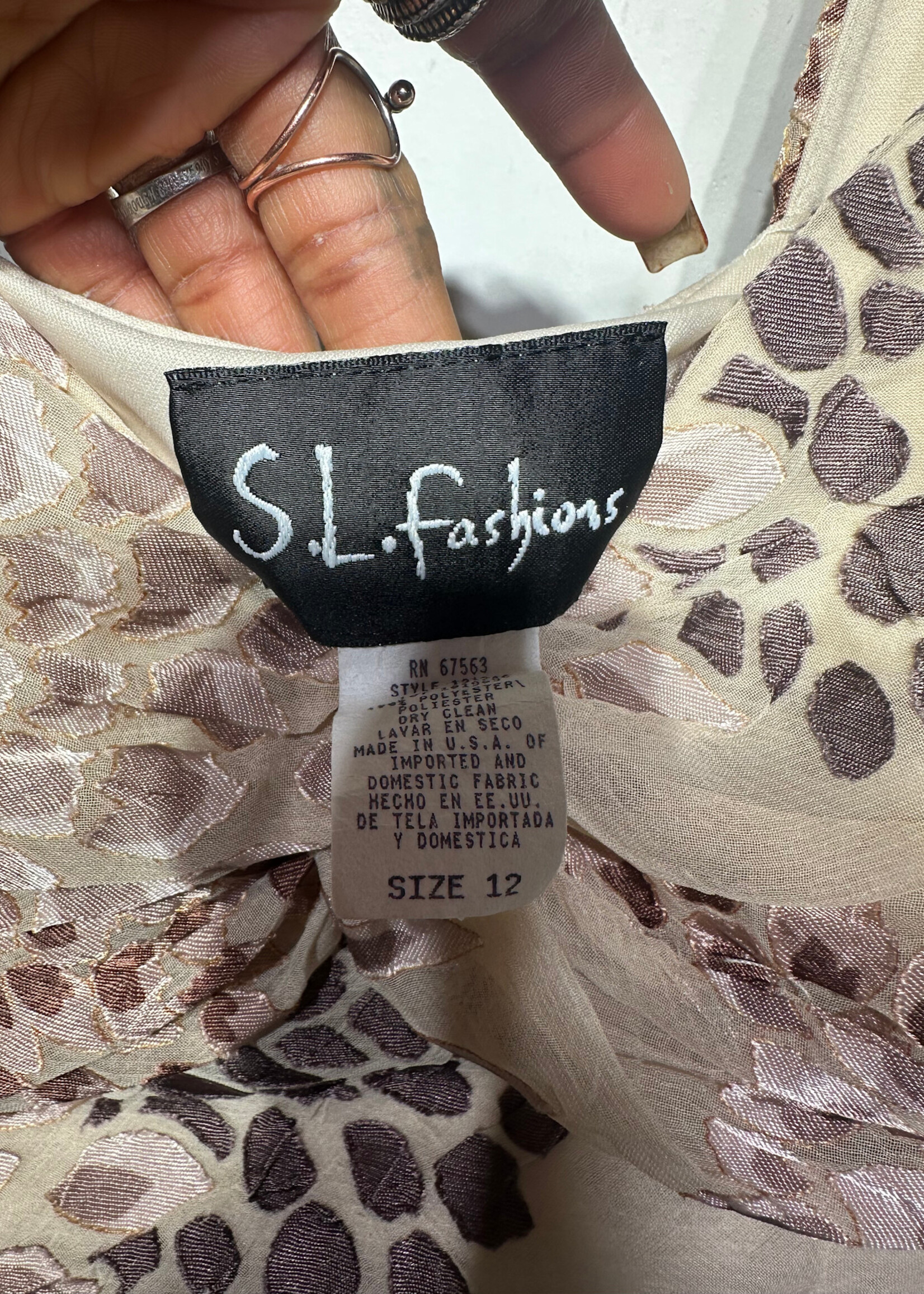 SL Fashions Beige Tank Maxi Dress 12/L