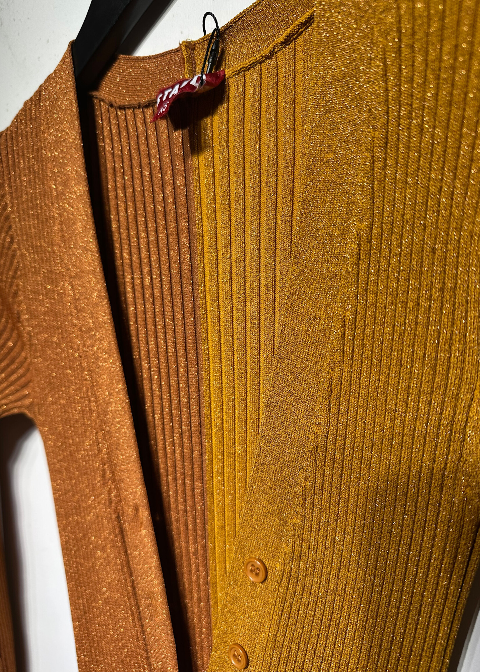 Staud Split Color Brown/Mustard B/u Long Dress XS