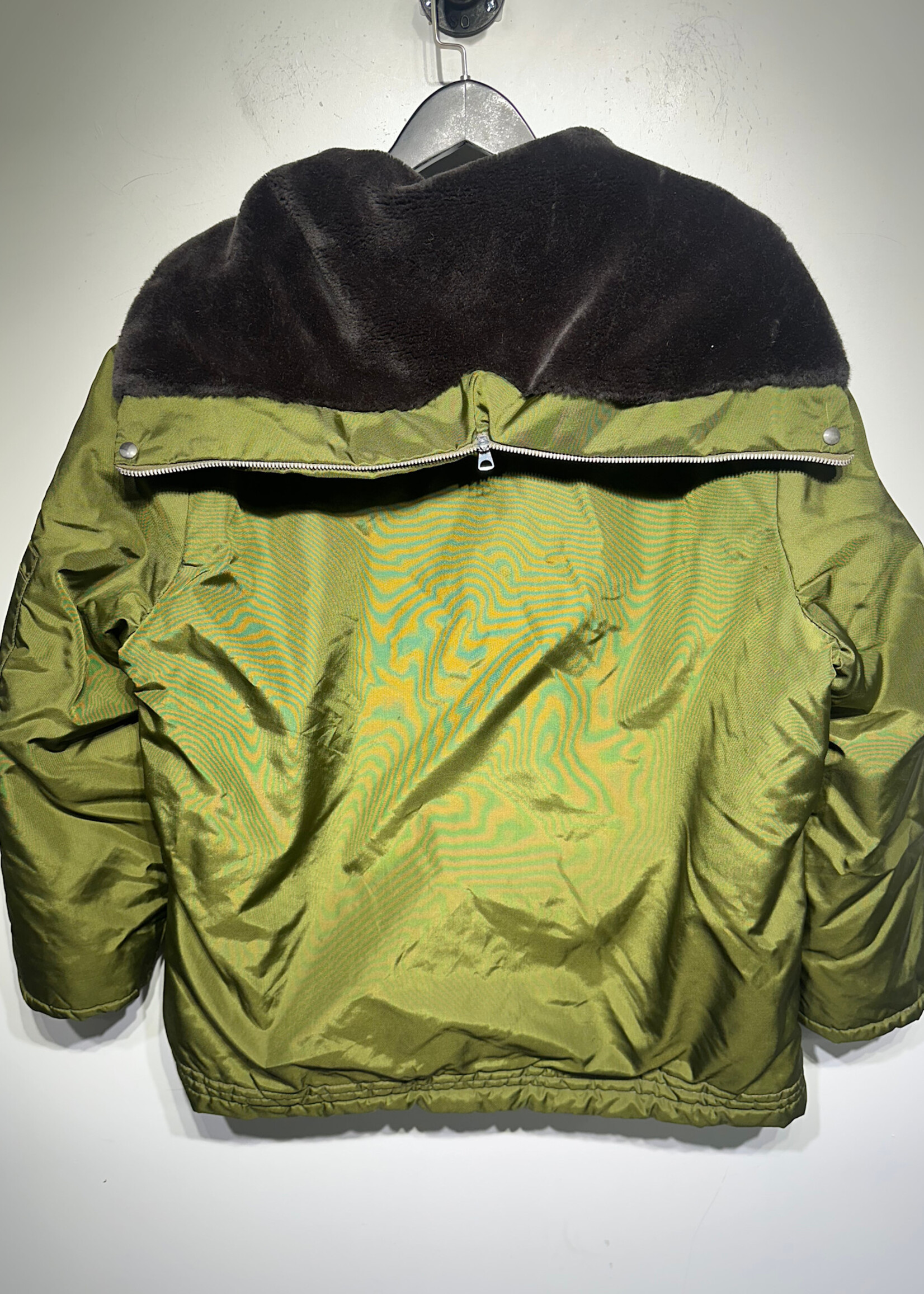 Flight Jacket Vintage Nylon Green Jacket XL AS IS