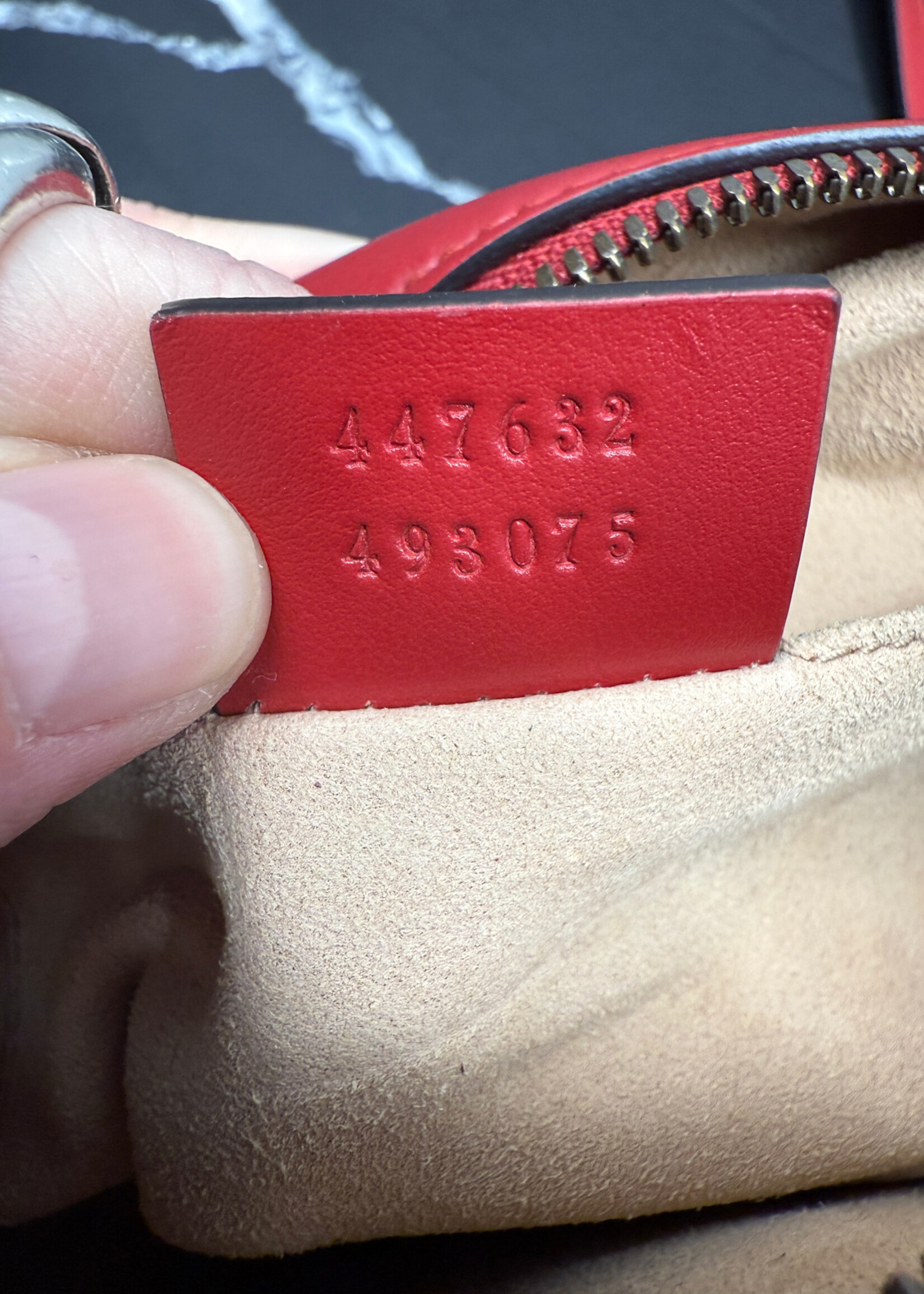 Gucci Red Marmont Shoulder Bag (Missing Pull)
