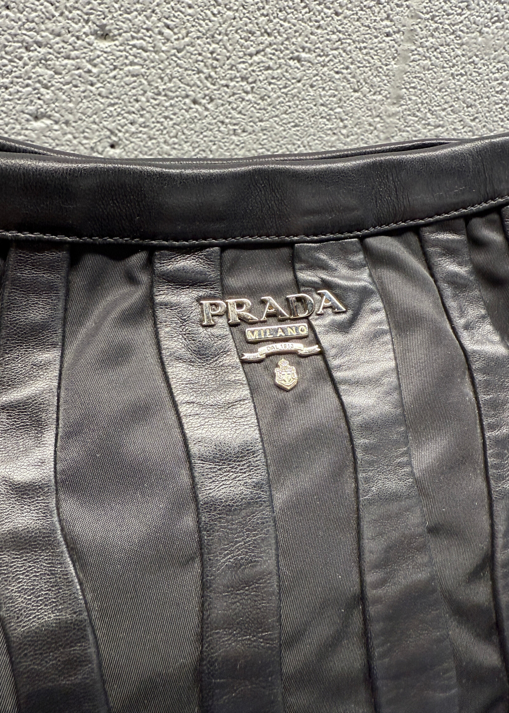Prada Tessuto Waves Leather Tote