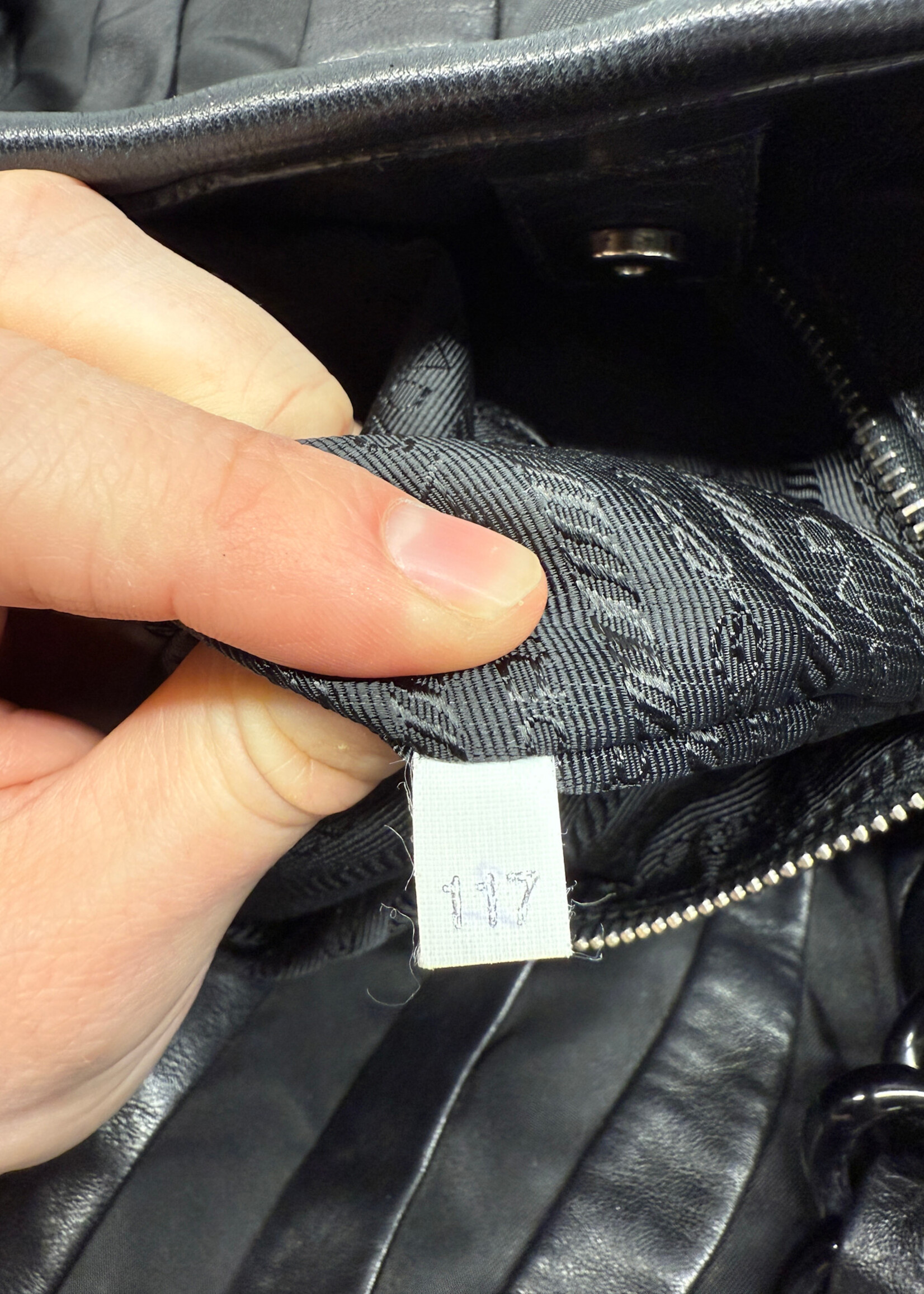 Prada Tessuto Waves Leather Tote