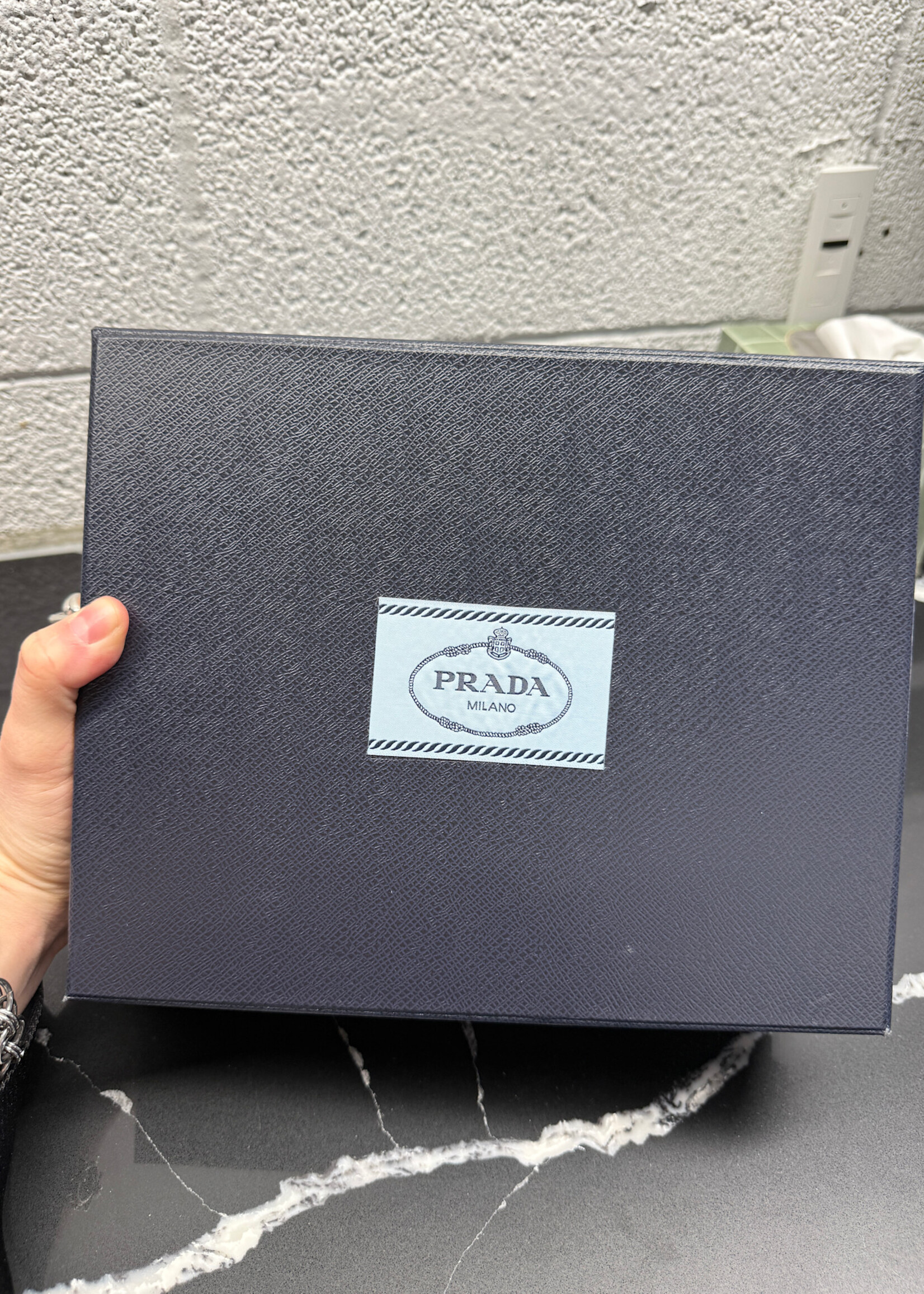 Prada Blue Saffiano Belt Bag