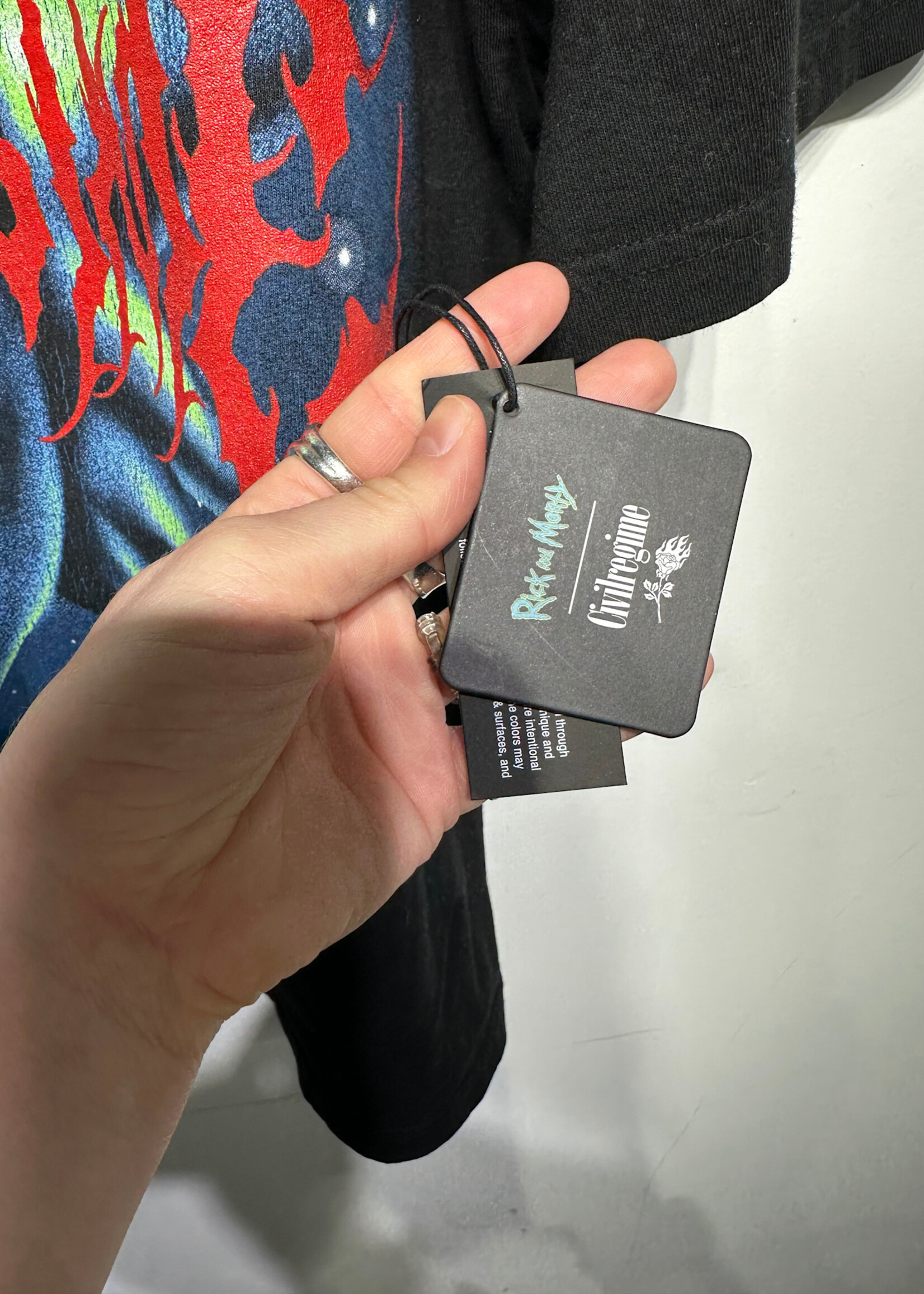 NWT Rick And Morty Civil Regime Black Tee M