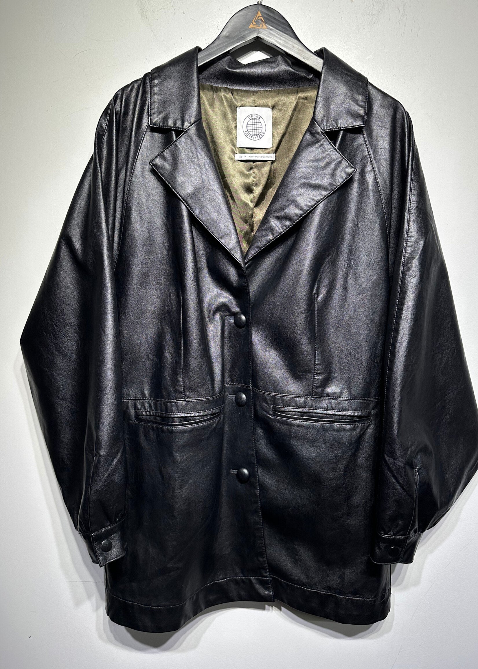 Urban Outfitters Black Faux Leather Jacket XS