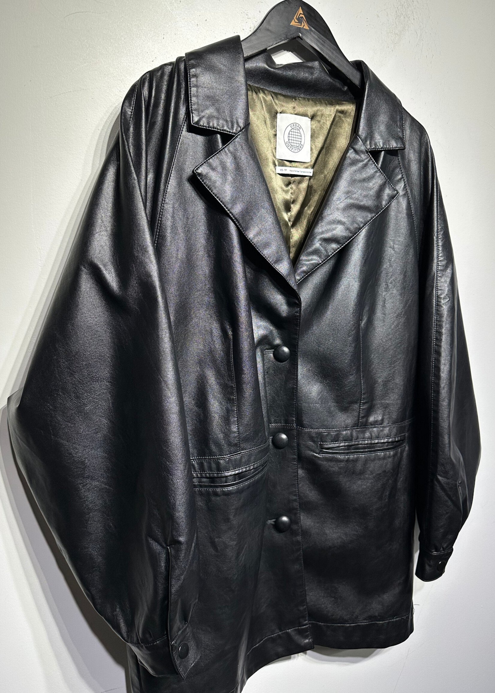 Urban Outfitters Black Faux Leather Jacket XS