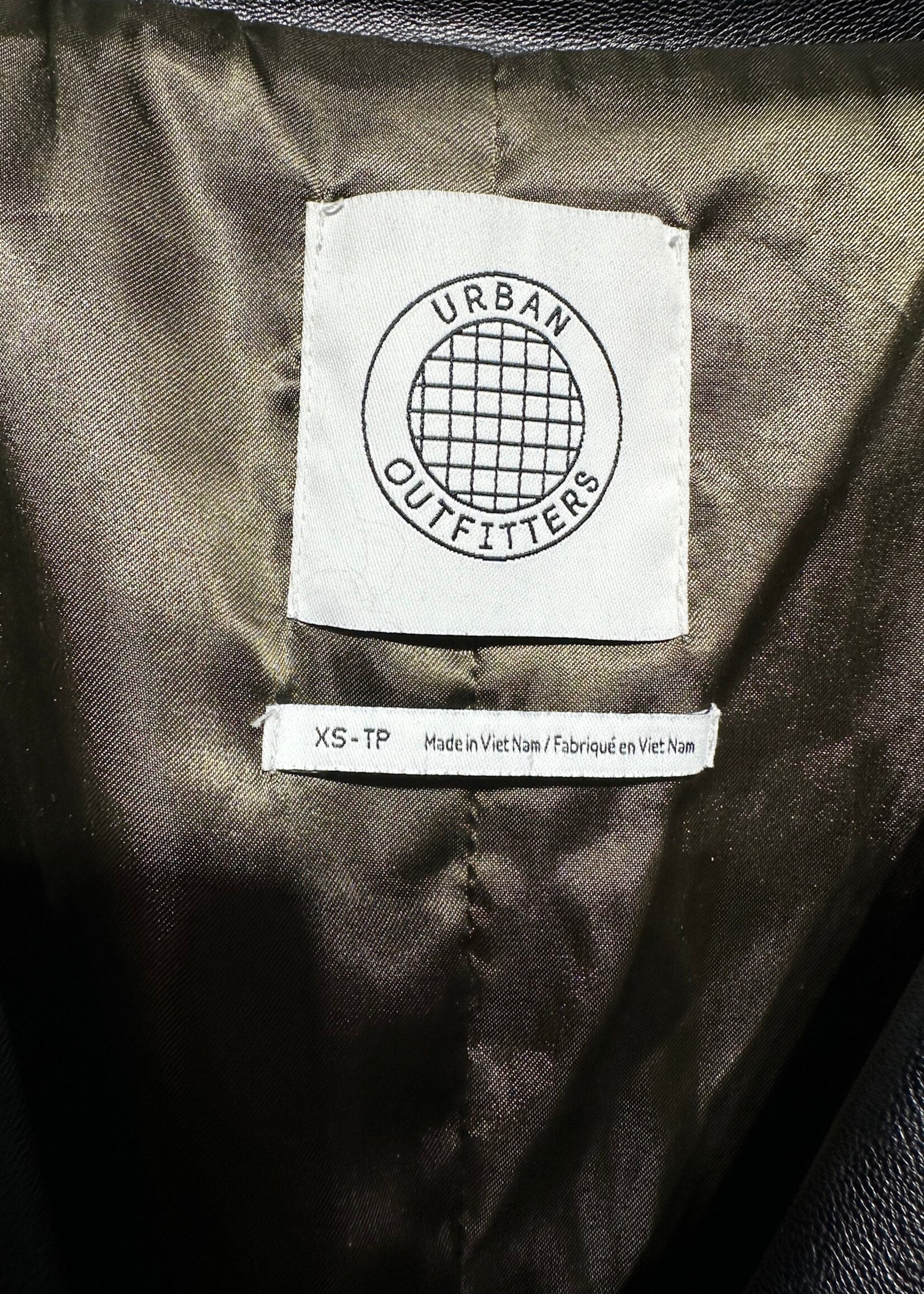 Urban Outfitters Black Faux Leather Jacket XS