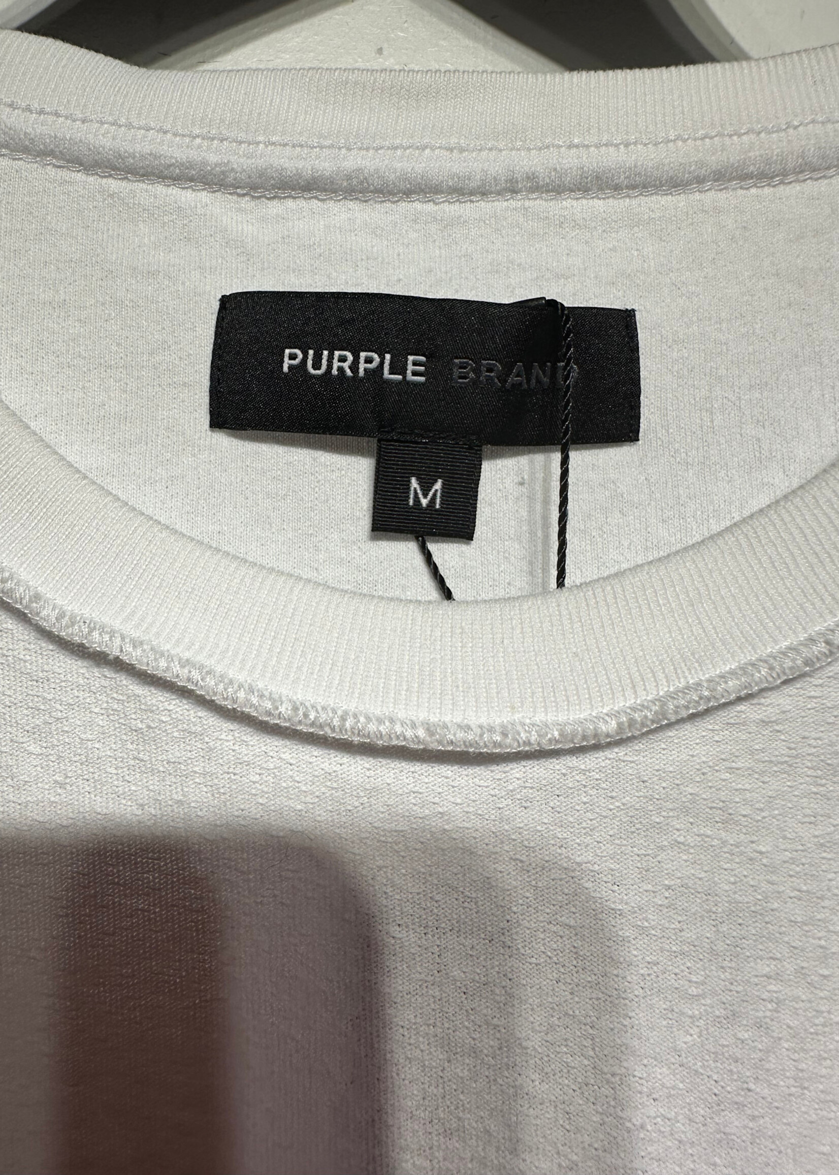 Purple Brand White Abstract Boxing Tee M As Is