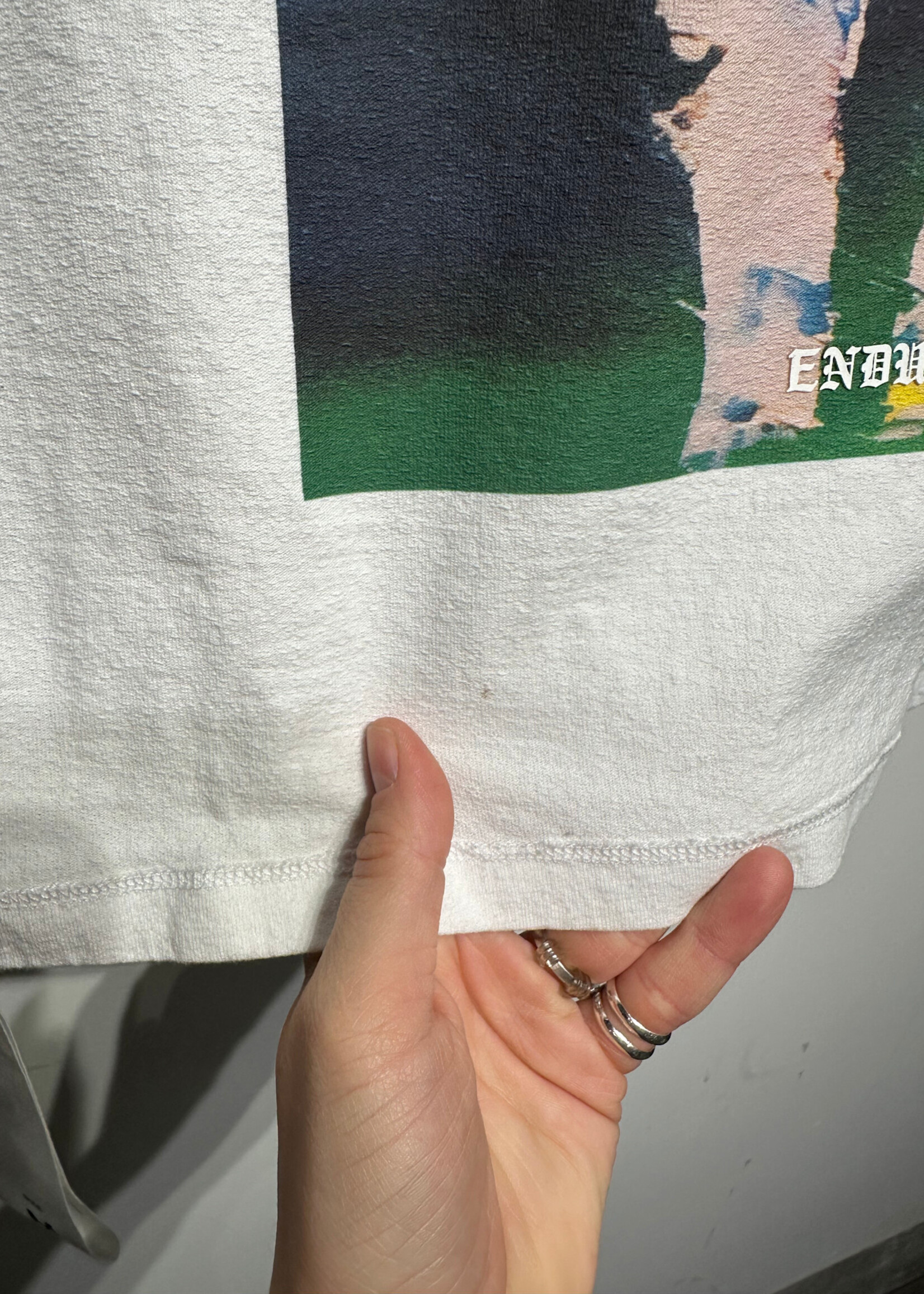 Purple Brand White Abstract Boxing Tee M As Is