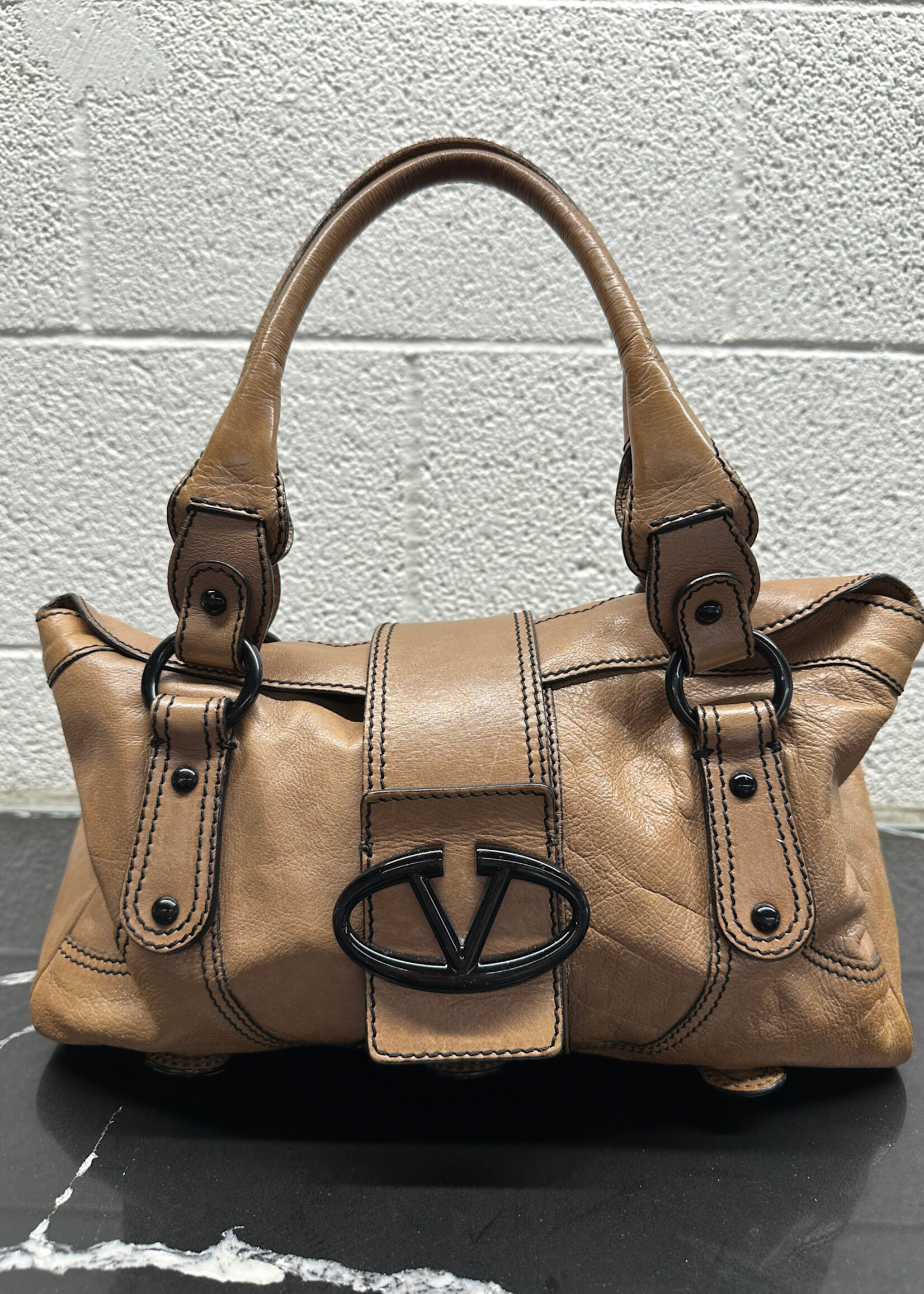 Valentino Y2K Brown Leather Handbag