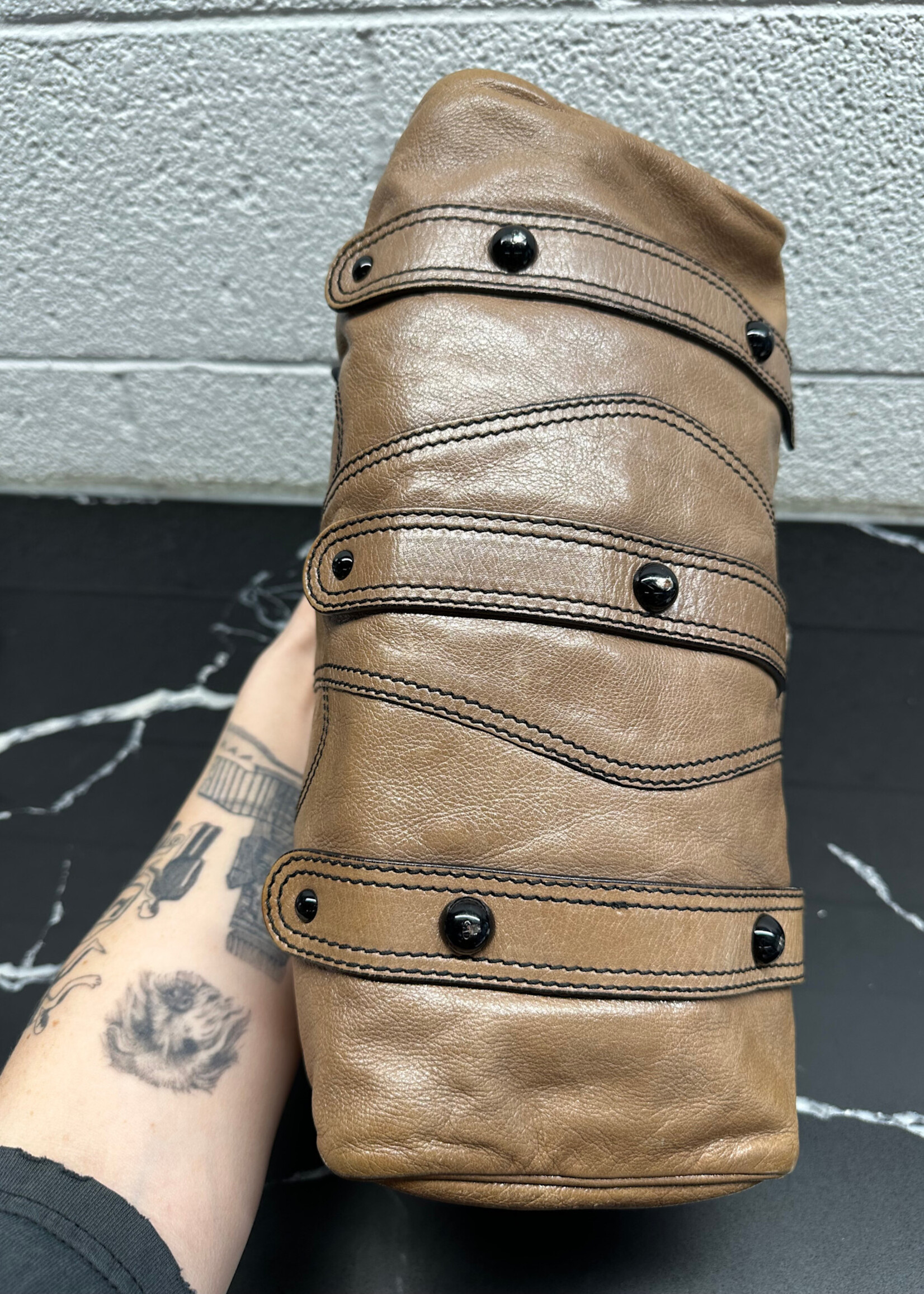 Valentino Y2K Brown Leather Handbag