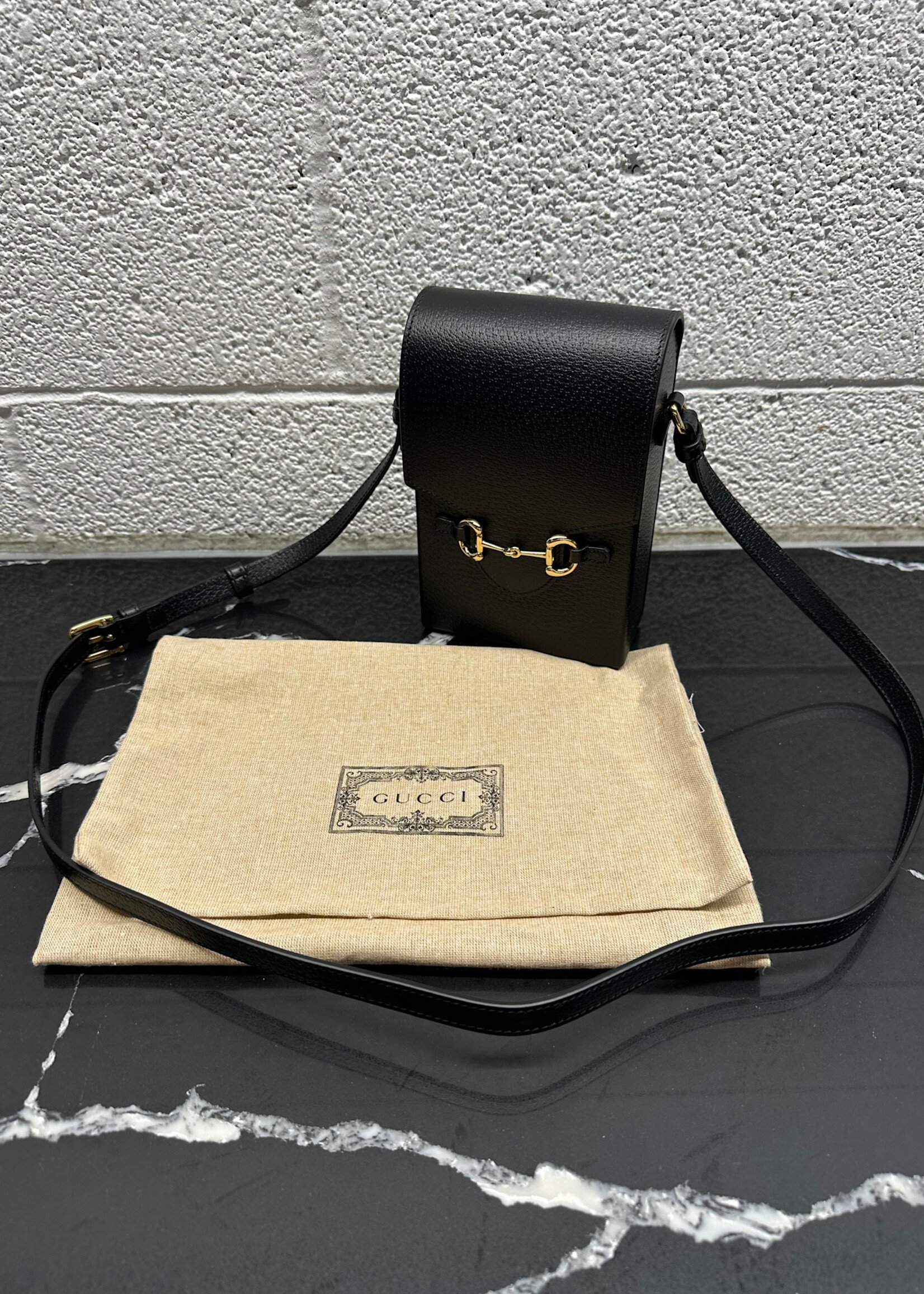 Gucci Horsebit 1955 Vertical Leather Crossbody