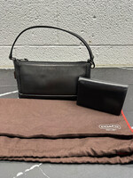 Coach Vintage Black Leather Purse/Wallet Set