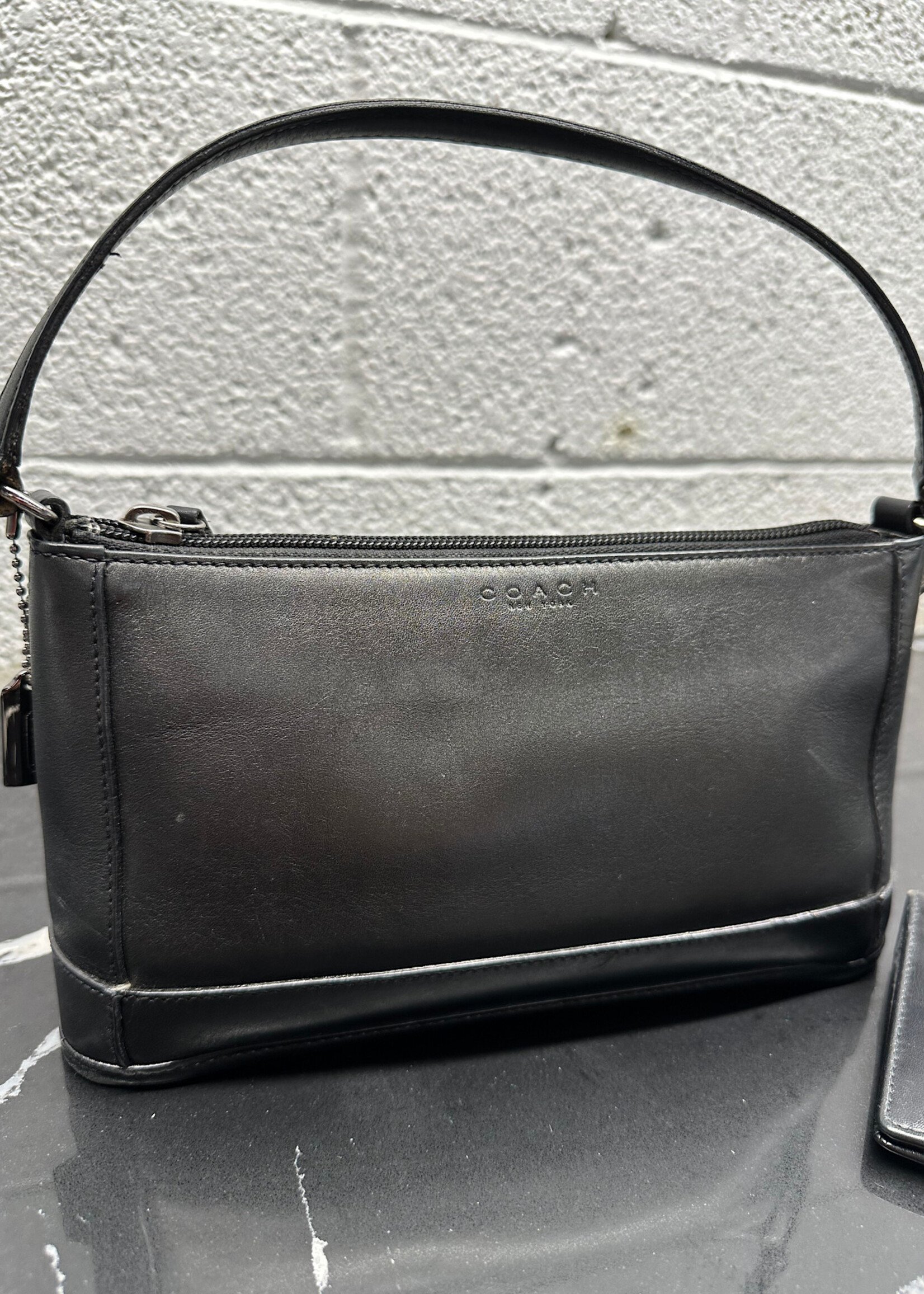 Coach Vintage Black Leather Purse/Wallet Set