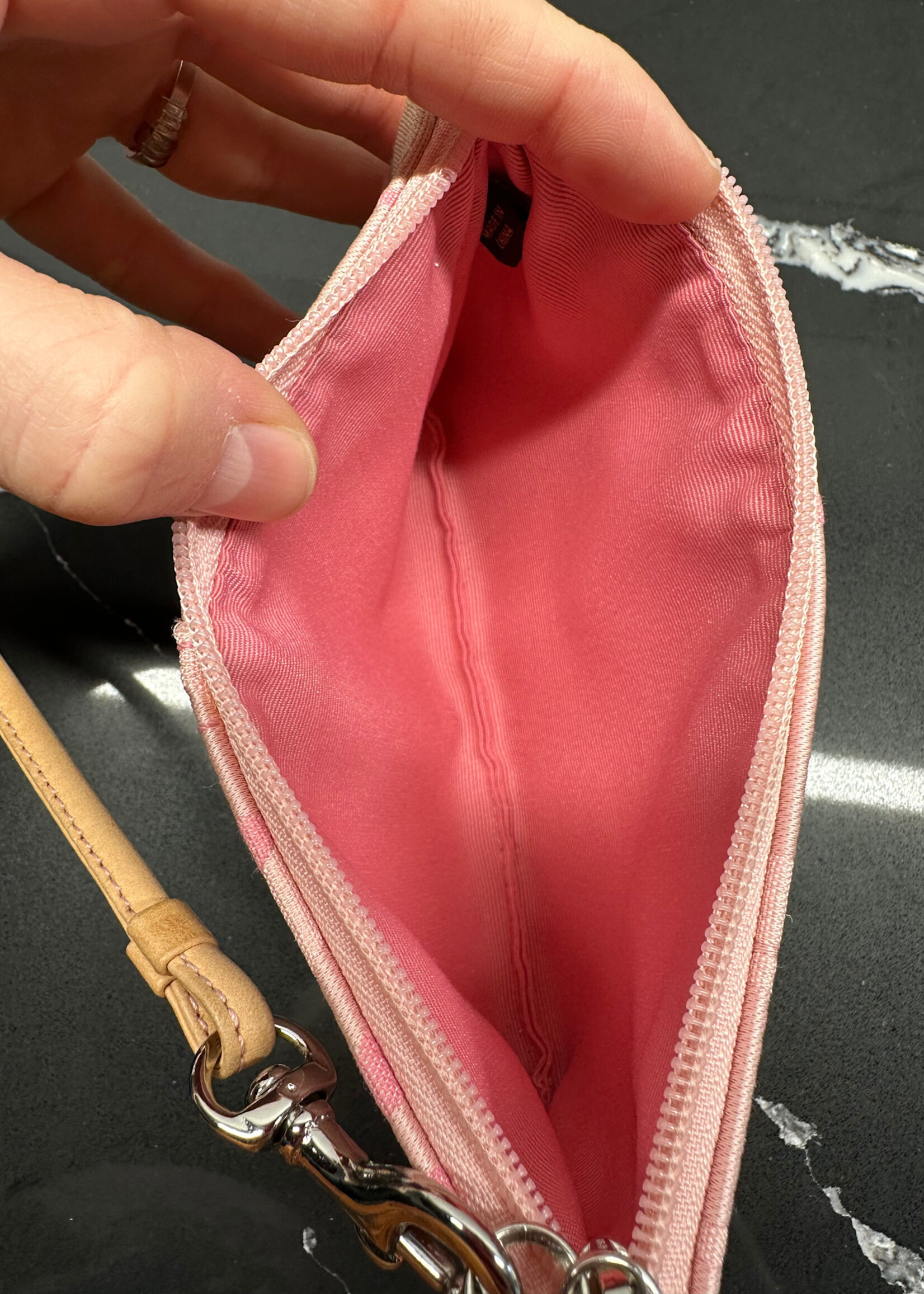 Coach Y2K Pink Monogram Hat & Wallet Set