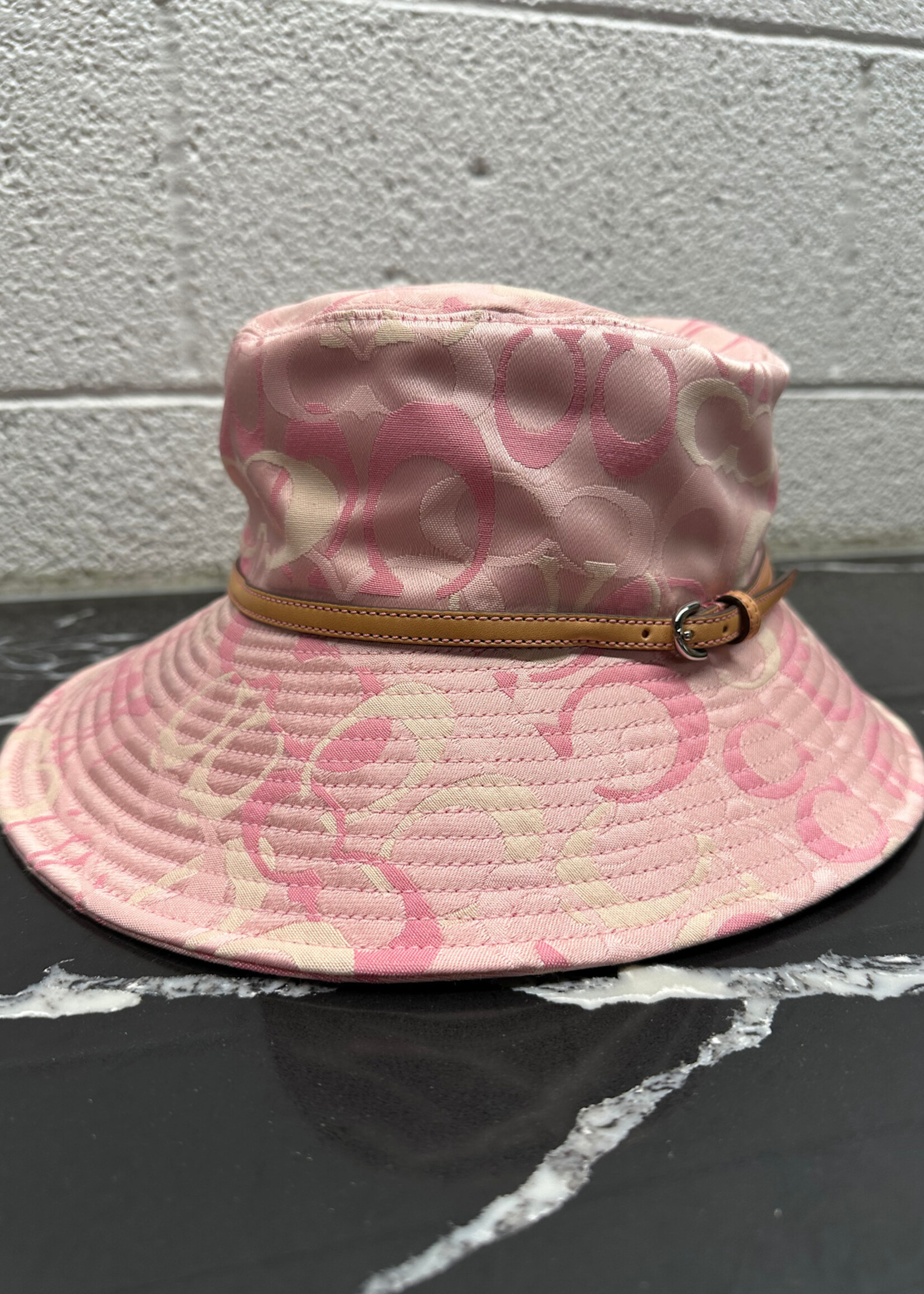 Coach Y2K Pink Monogram Hat & Wallet Set