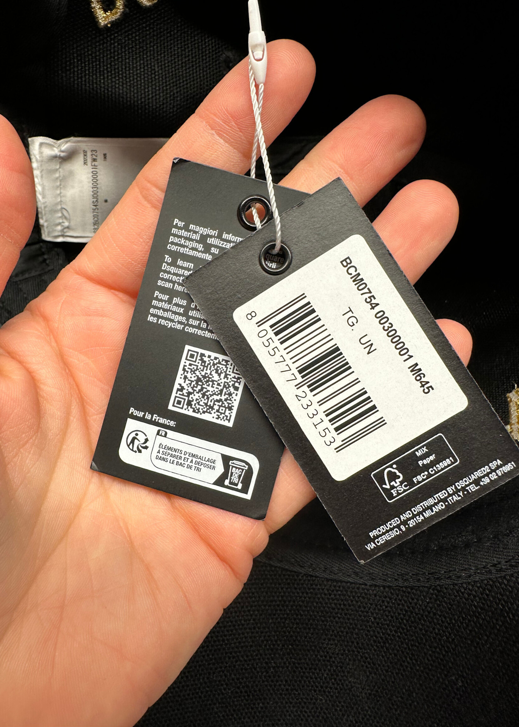 NWT Dsquared '24-7 Star' Hat