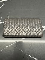 Bottega Veneta Dark Brown Woven Wallet