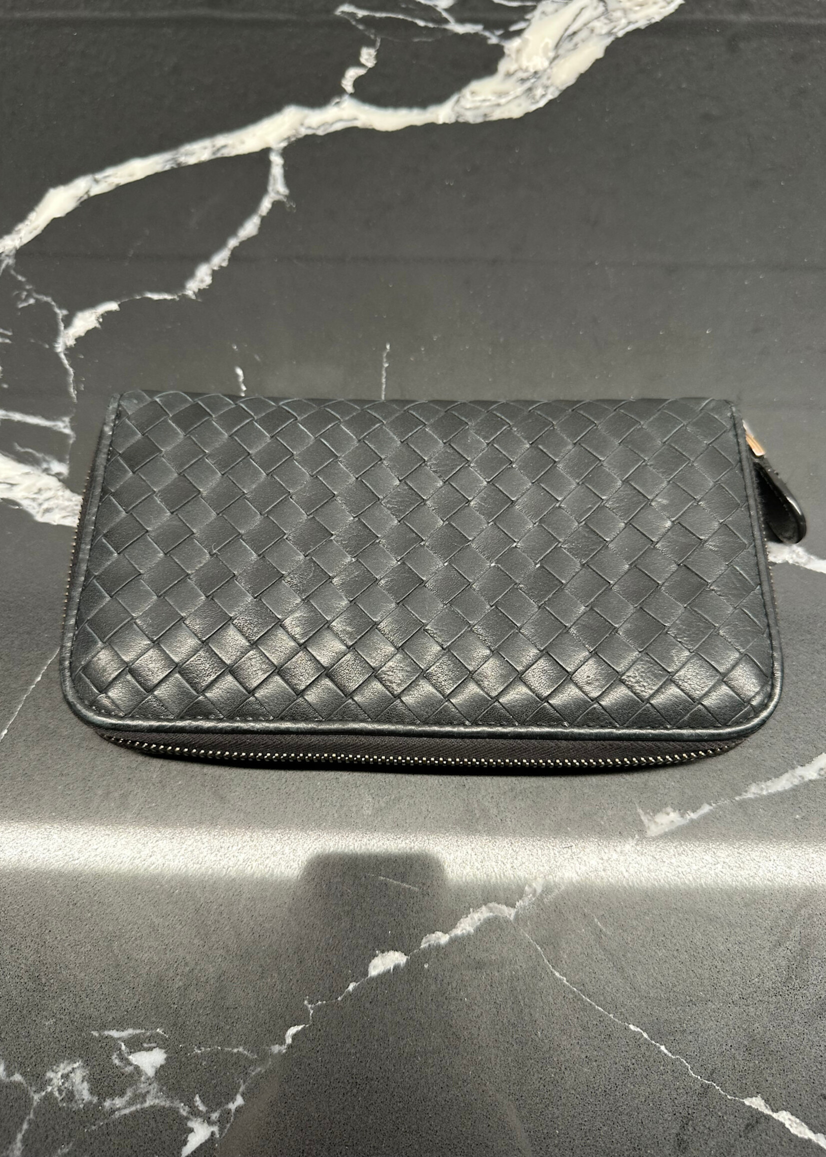 Bottega Veneta Black Woven Wallet