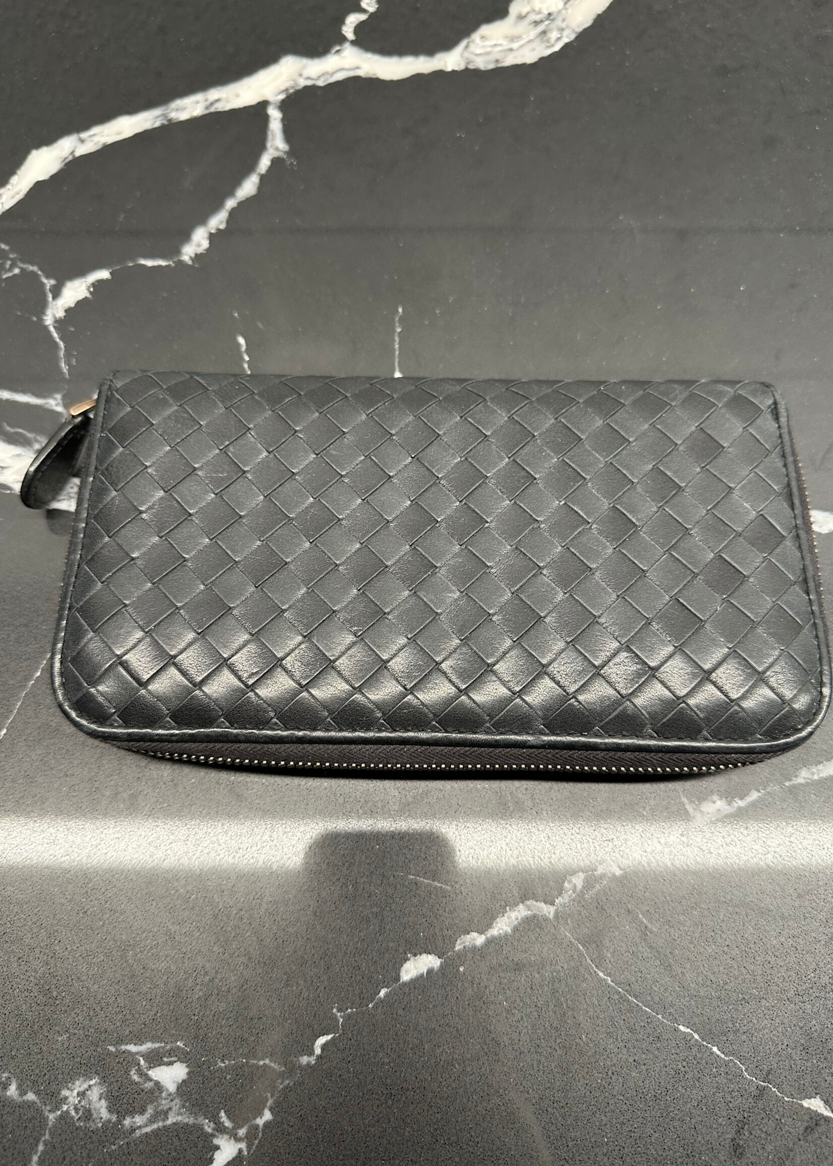 Bottega Veneta Black Woven Wallet