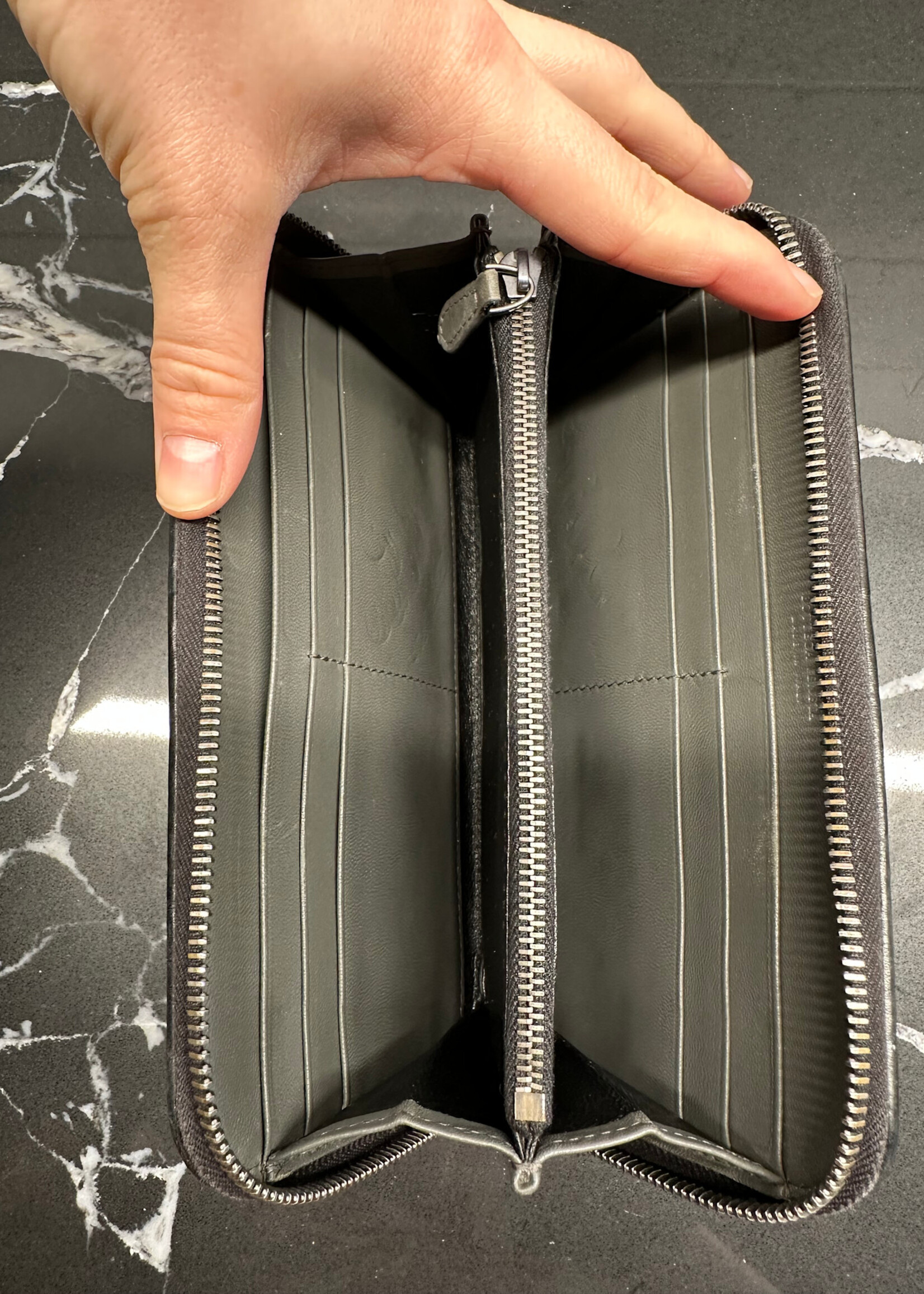 Bottega Veneta Black Woven Wallet