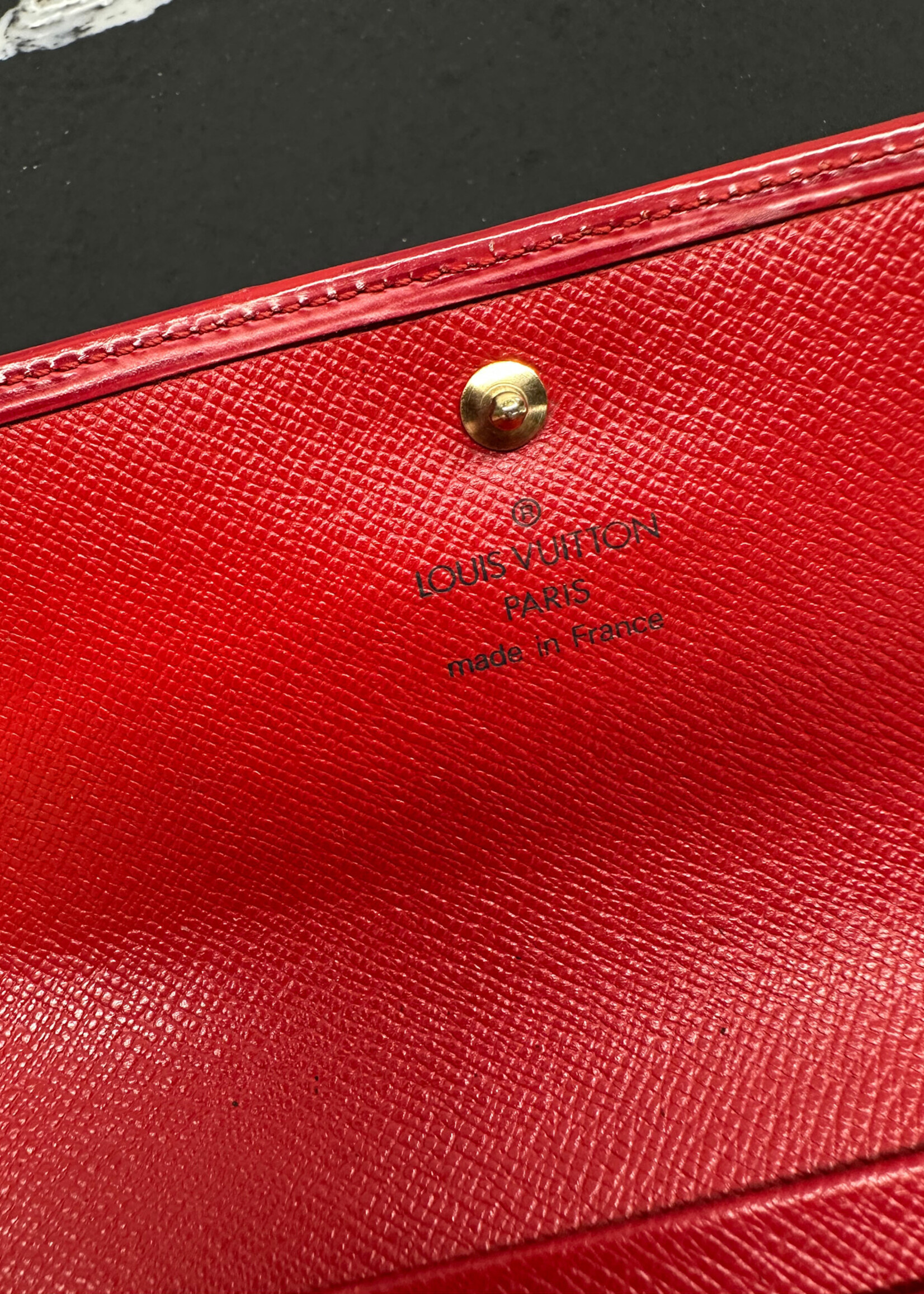 Louis Vuitton Red Epi Wallet AS IS