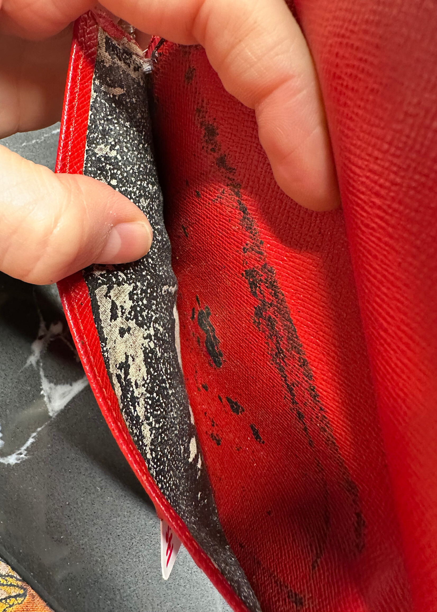 Louis Vuitton Red Epi Wallet AS IS