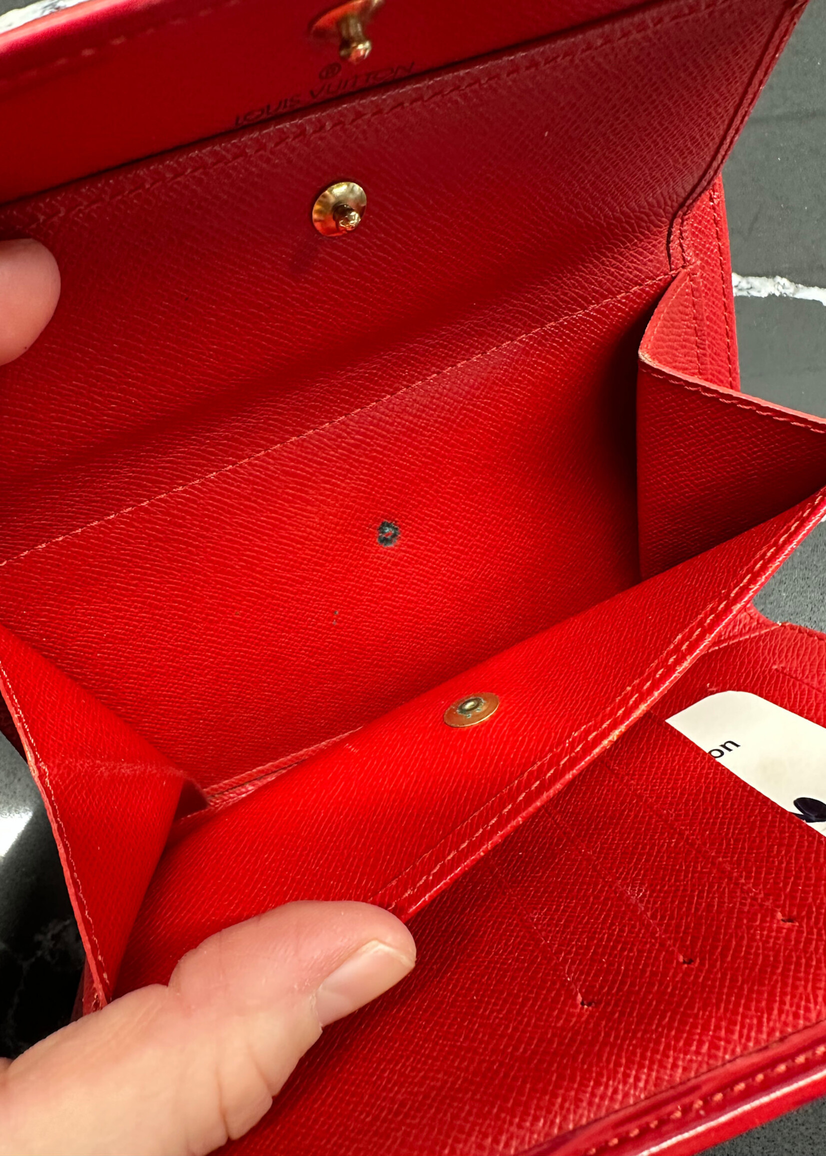 Louis Vuitton Red Epi Wallet AS IS