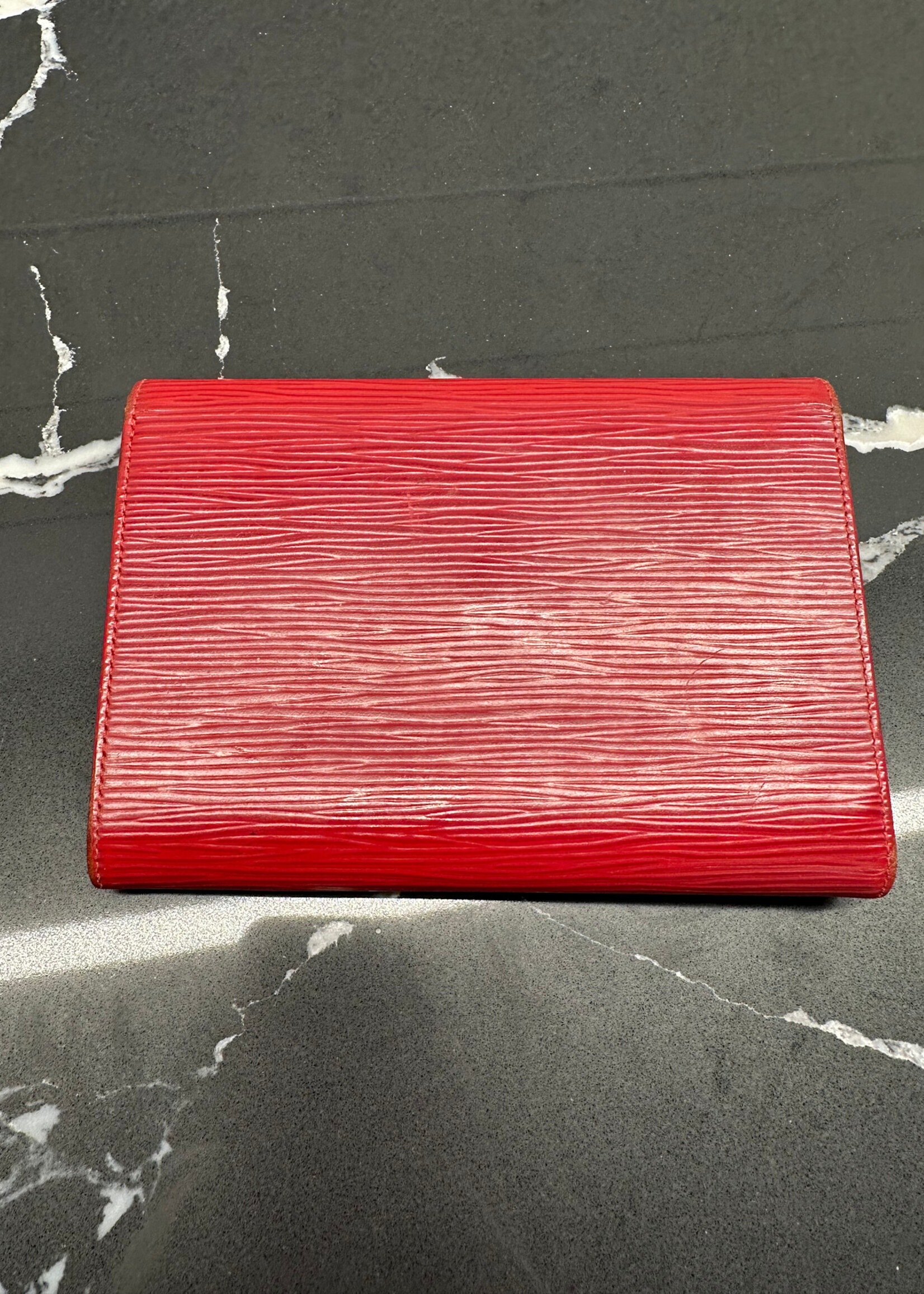 Louis Vuitton Red Epi Wallet AS IS
