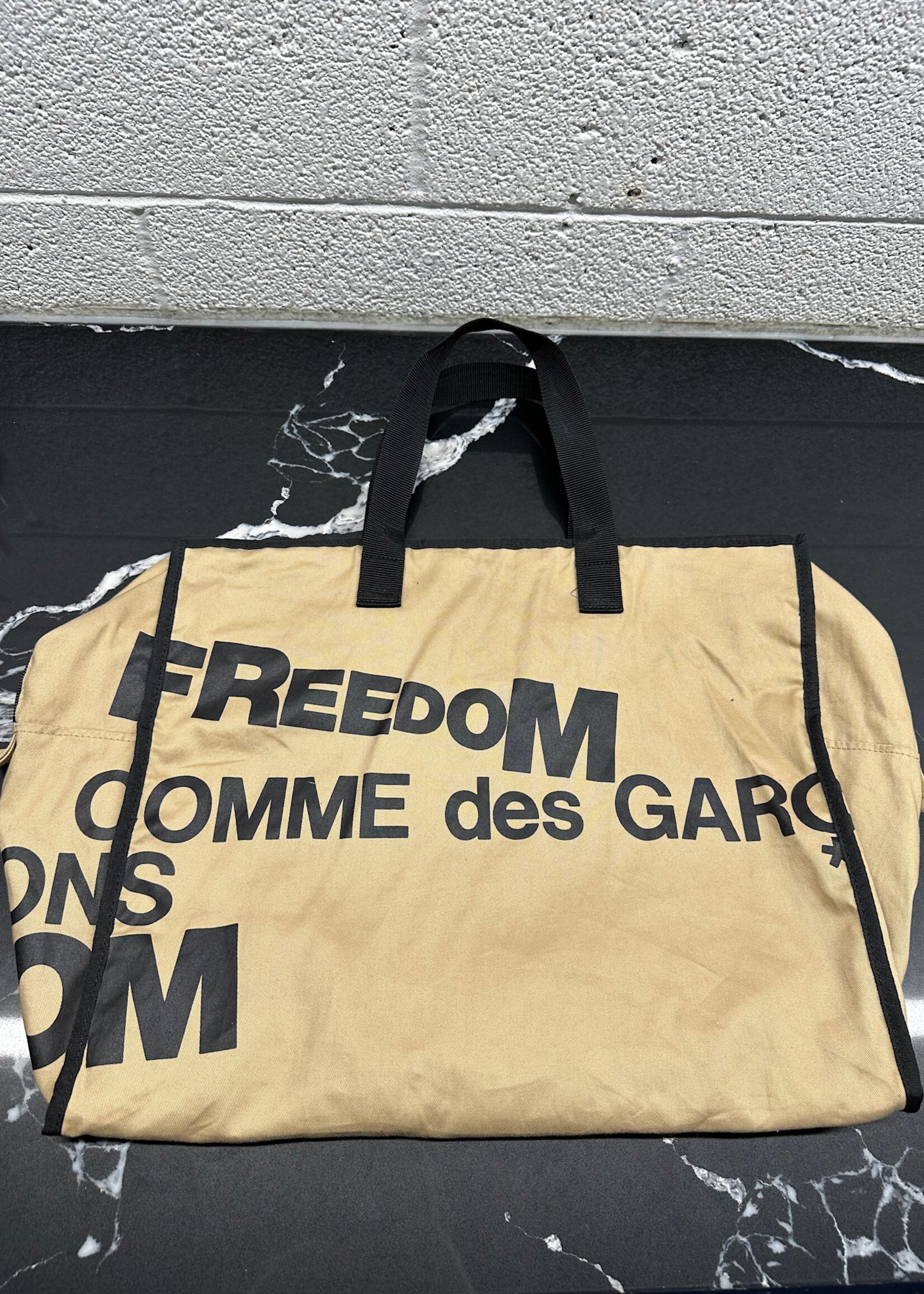 Comme Des Garcons Tan Black Tote