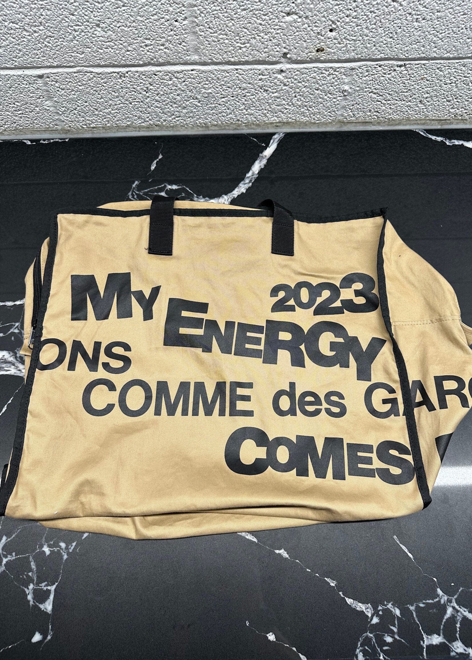 Comme Des Garcons Tan Black Tote