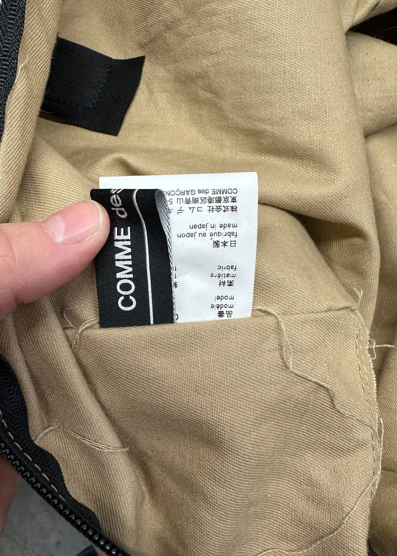 Comme Des Garcons Tan Black Tote