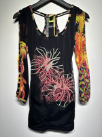 Save the Queen Black Sheer LS Dress M