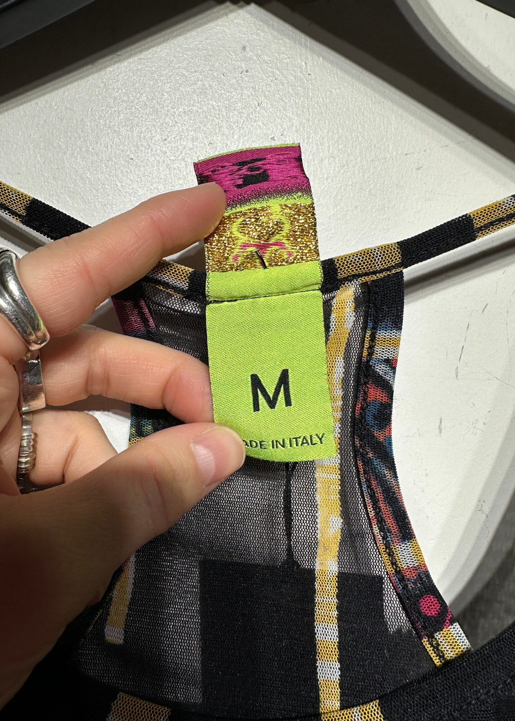 Save the Queen Black Sheer LS Dress S