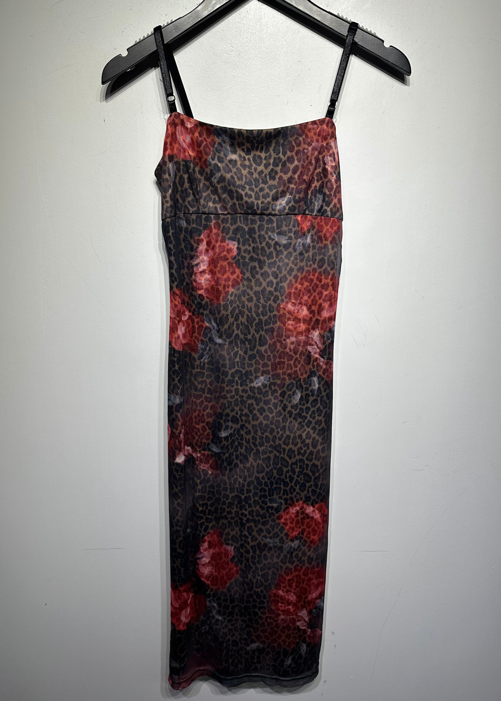 Heart Moon Star Cheetah Rose Dress S