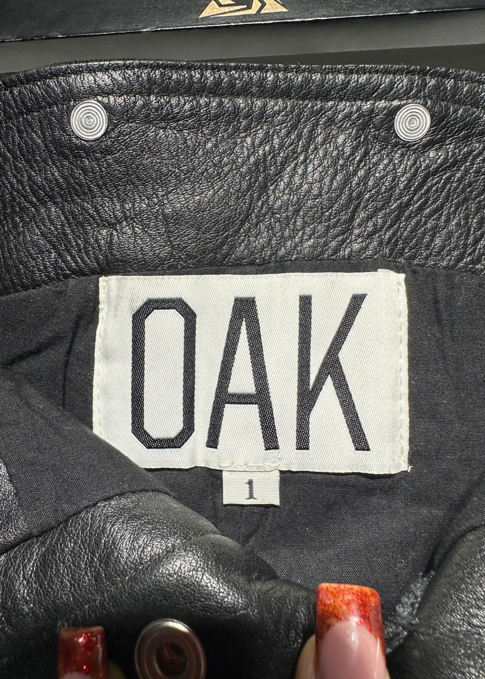 Oak Black Leather High Cut Shorts 30-32