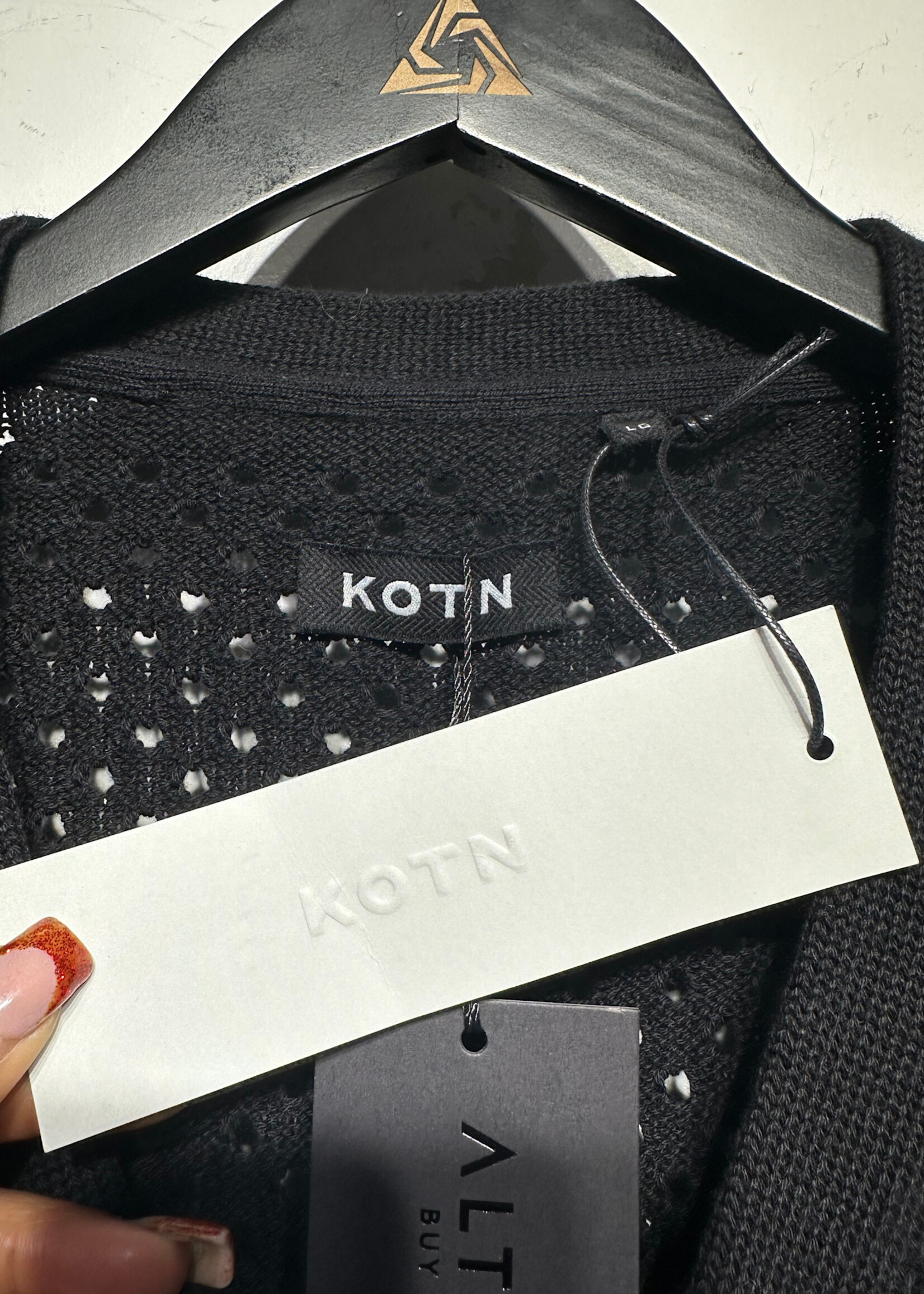 KOTN NWT Black Cardigan Masc L