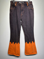 Quizz Y2K Orange Wash Flare Jeans Fem 29