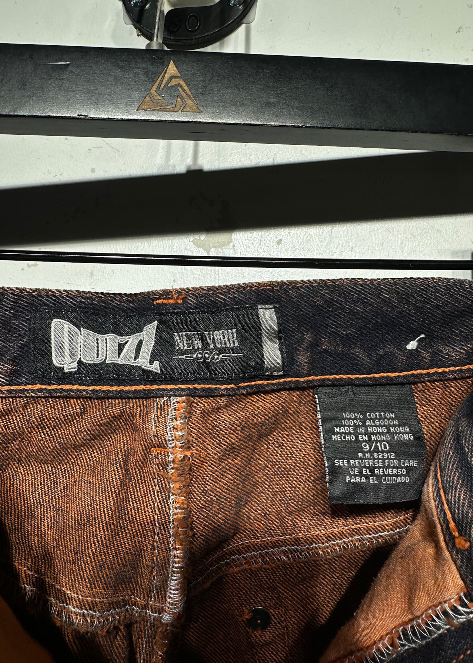 Quizz Y2K Orange Wash Flare Jeans Fem 29