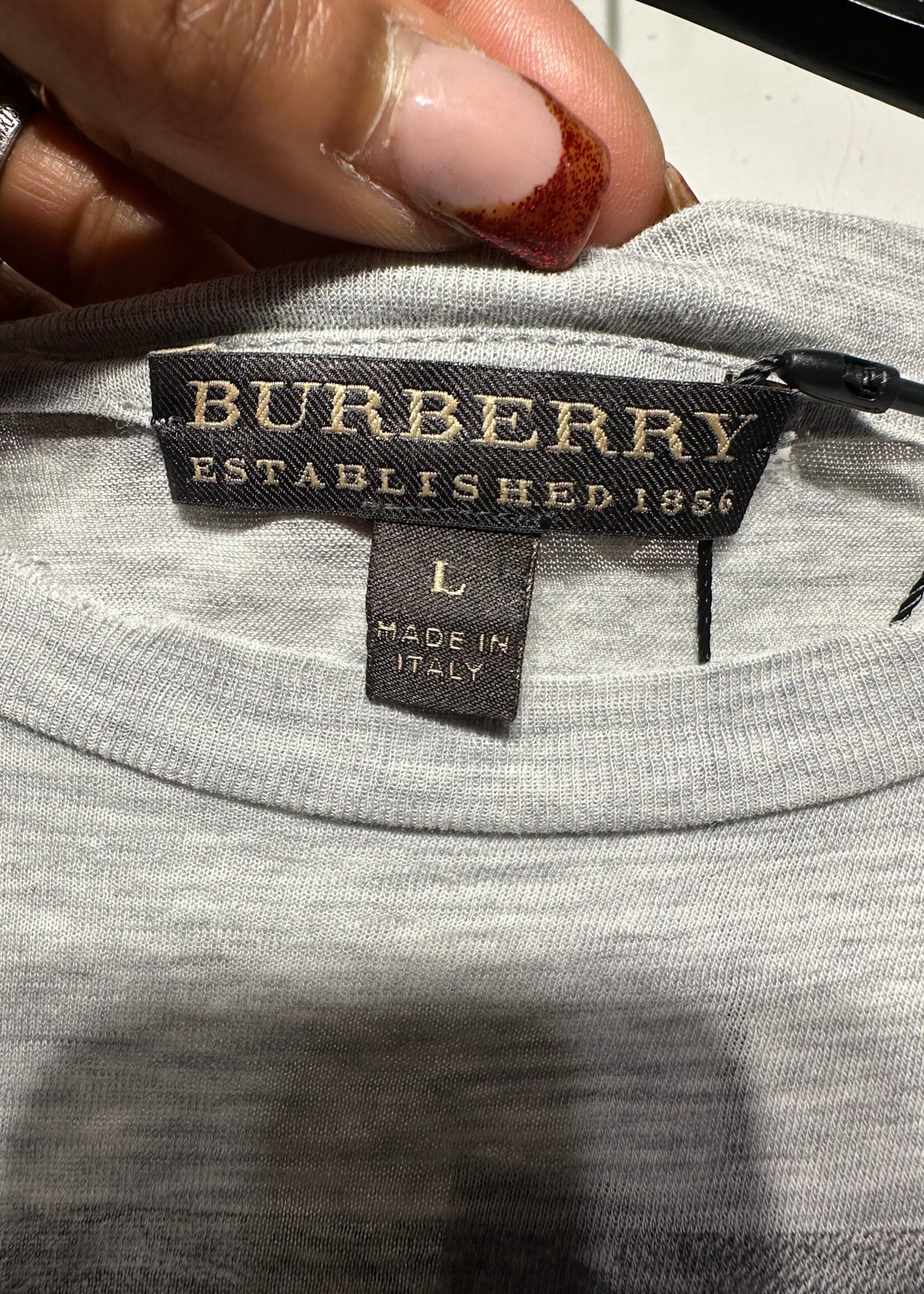 Burberry Grey Explorer Tee L As Is