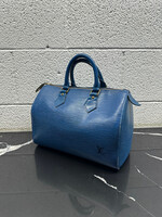 Louis Vuitton Blue Epi Speedy Bag OS