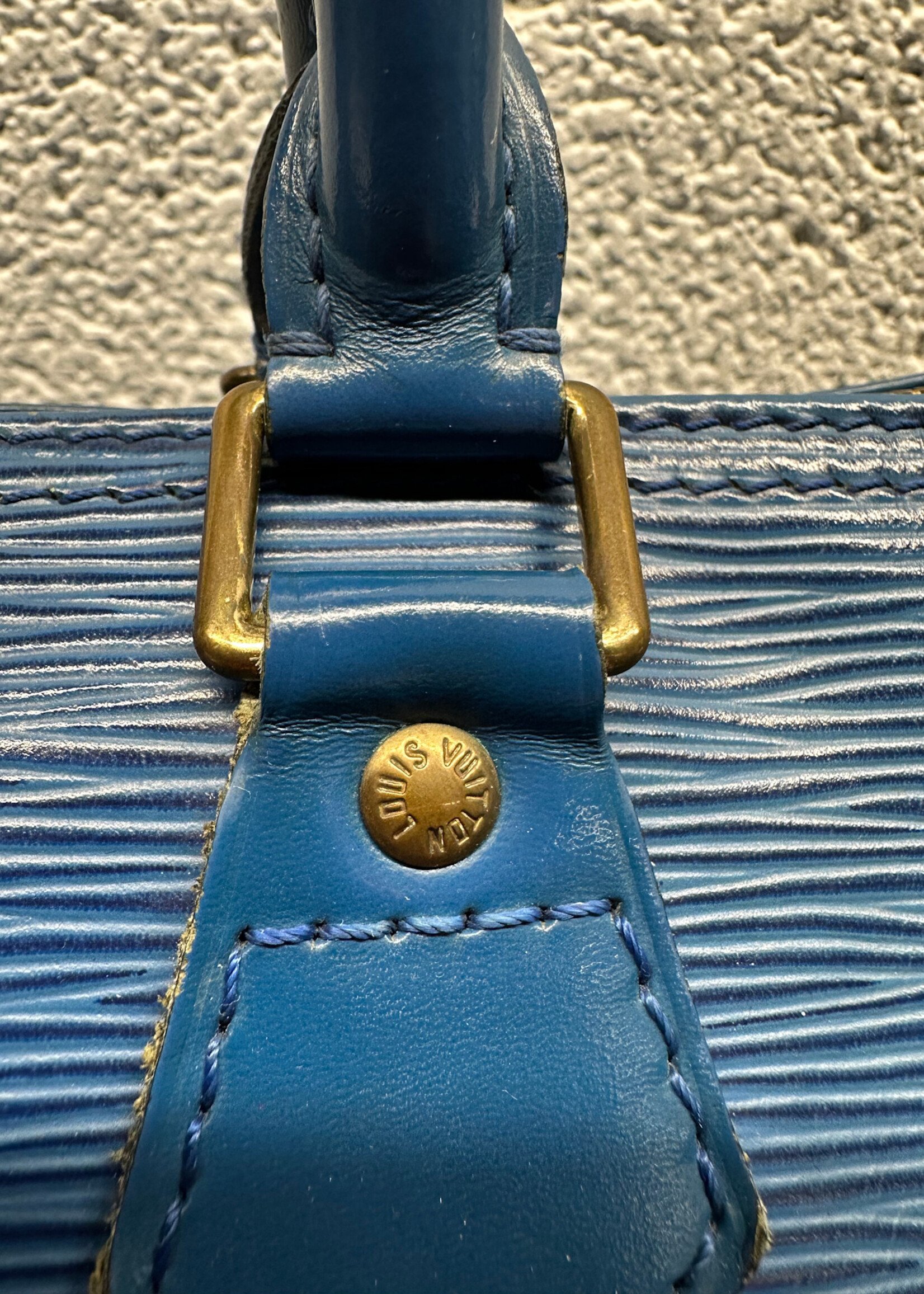 Louis Vuitton Blue Epi Speedy Bag OS
